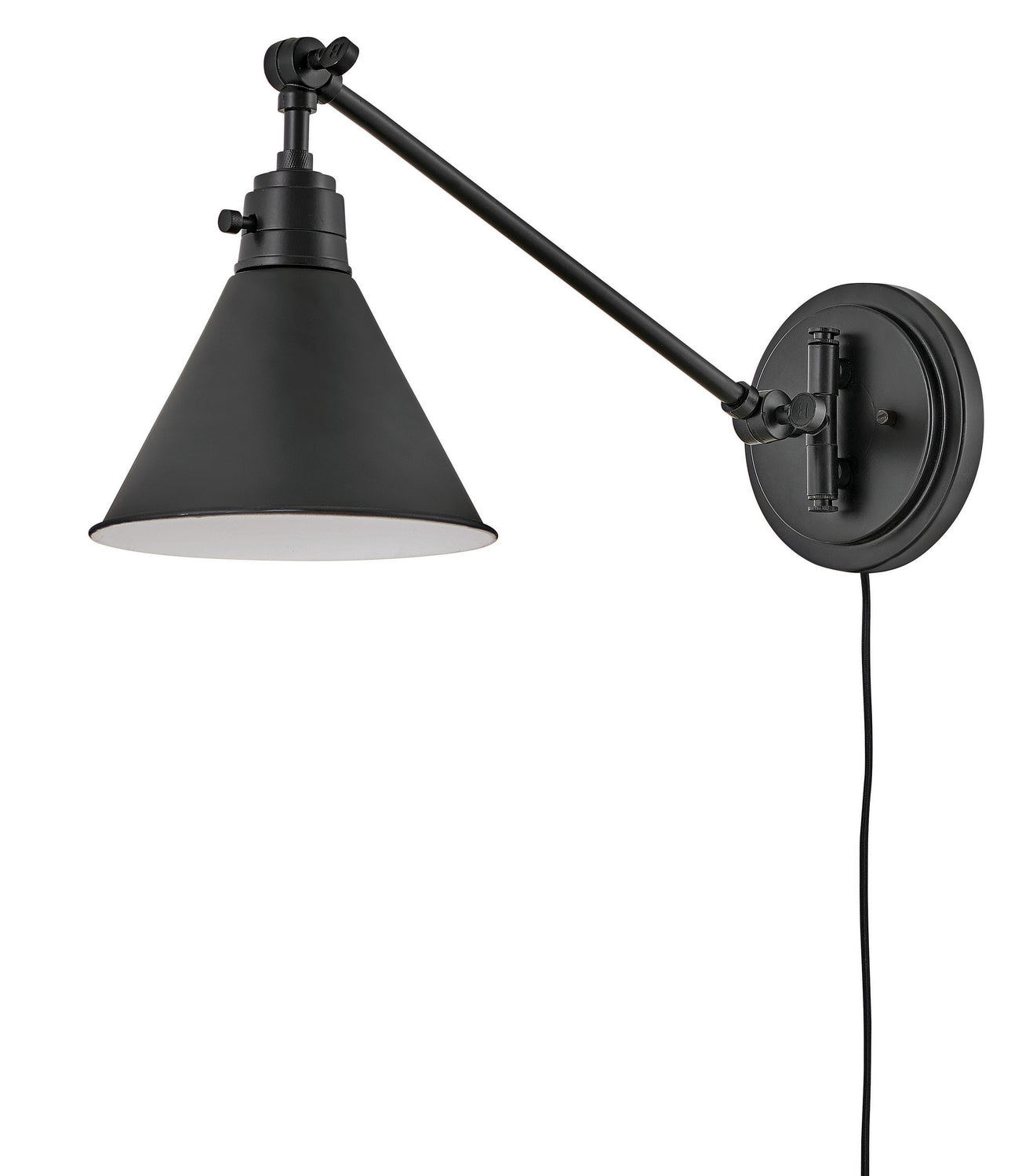 Black LED Wall Sconce Light Fixture - Modern Arti Indoor/Outdoor Lighting for Bedroom, Living Room, Hallway & Patio Decor