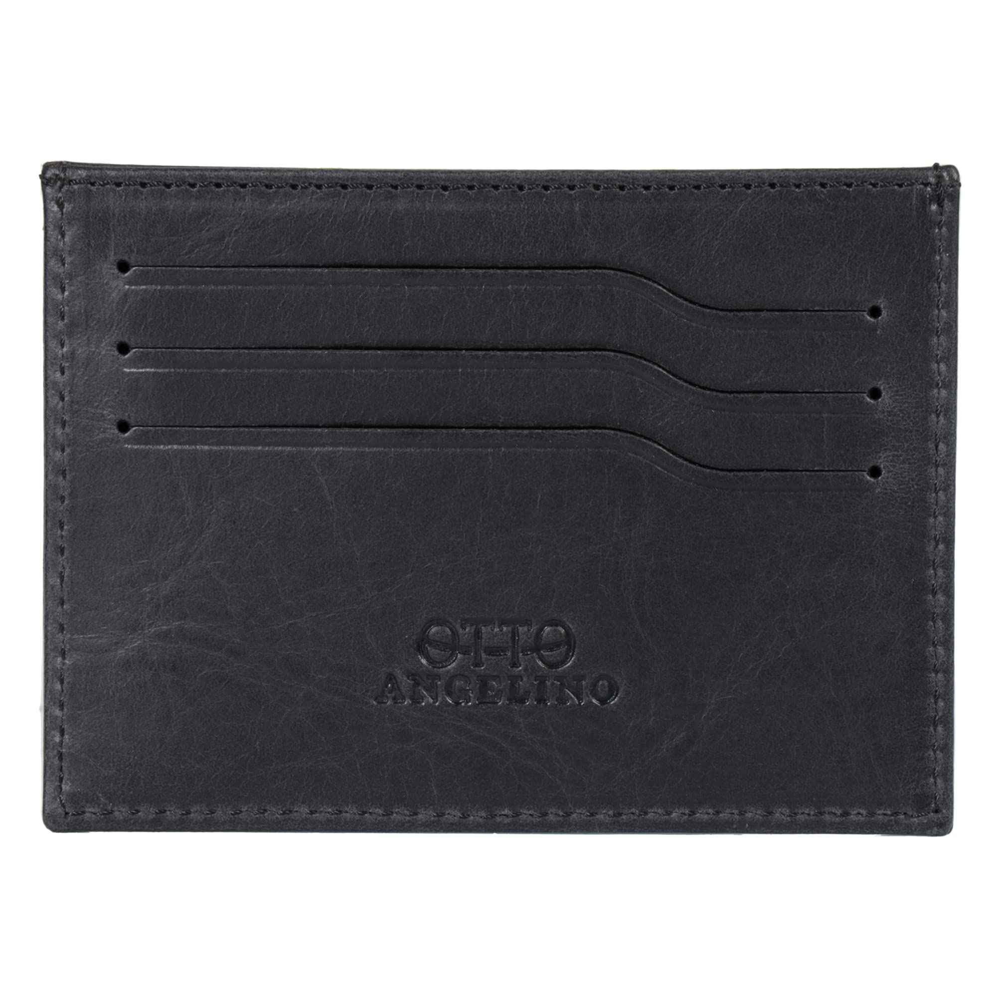 Genuine Leather Ultra Slim Minimalist Cardholder Wallet for Men & Women - RFID Blocking, 6 Card Slots - Perfect for Travel, Business & Everyday Use