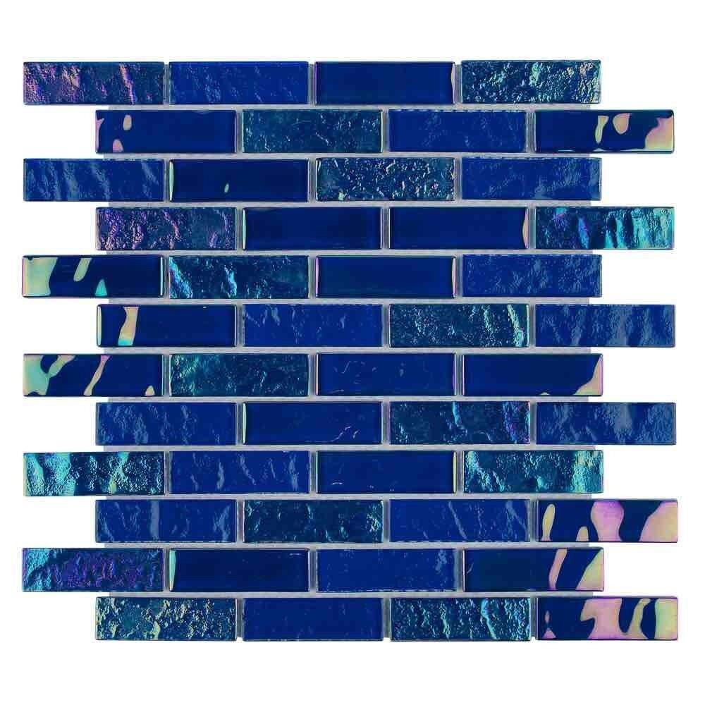 Iridescent Glass Tile Summer Cobalt Blue 1