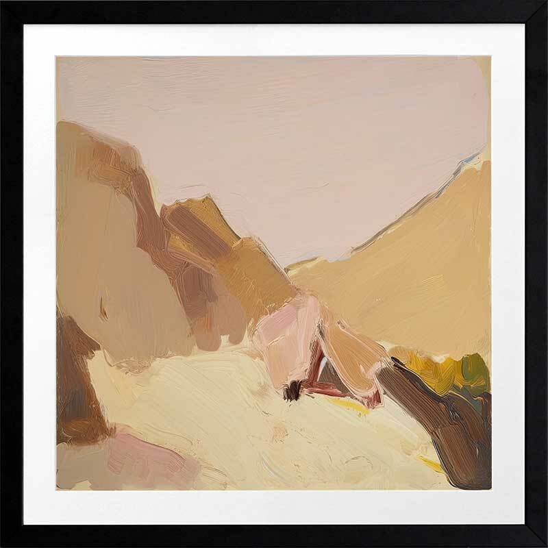Blended Hills Framed Art Print - Modern Landscape Wall Decor for Living Room, Bedroom & Office - Premium Canvas Painting for Home & Office Decor