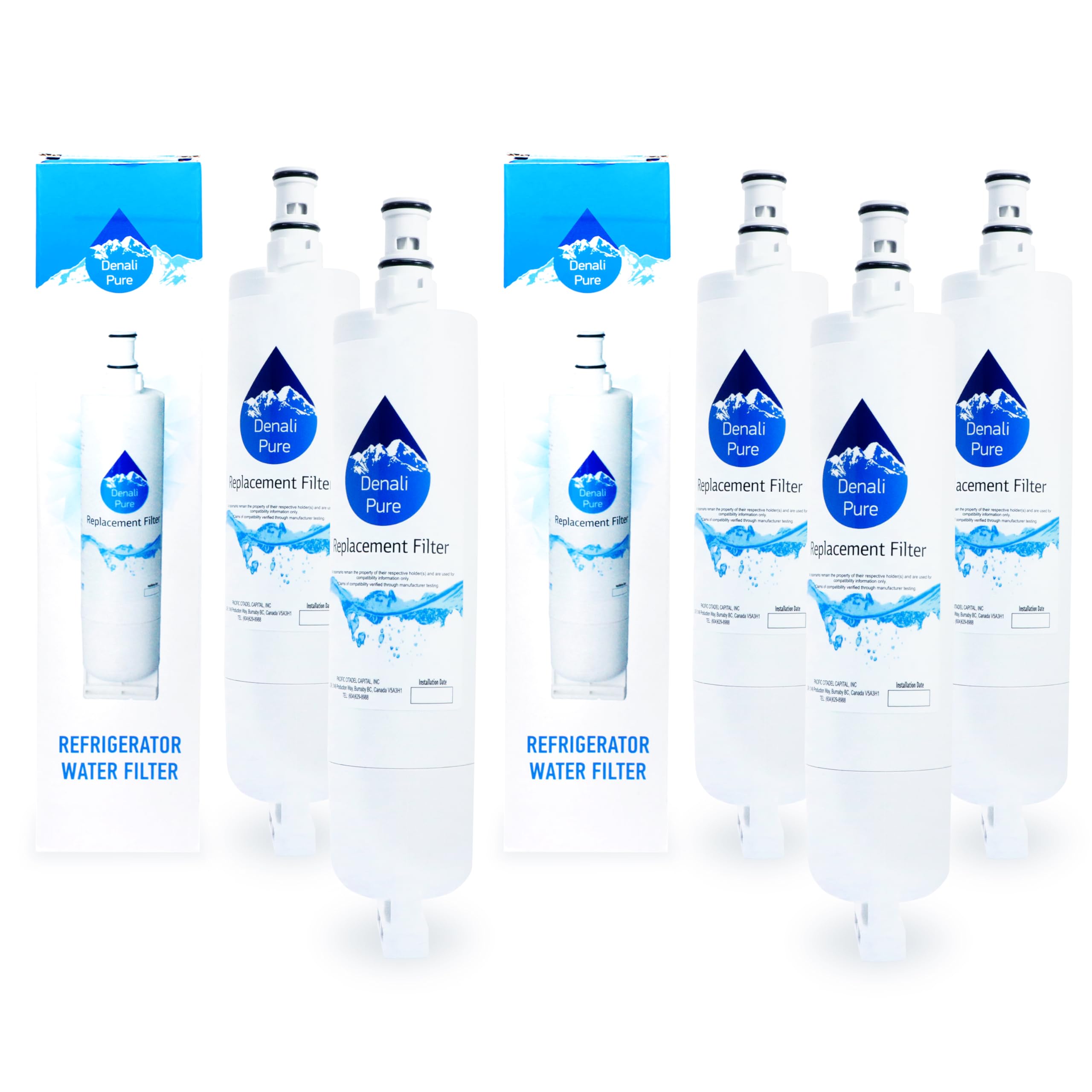 5-Pack Replacement Refrigerator Water Filter for Sears/Kenmore 10651584200 - Compatible with 46-9010, 46-9902, 46-9908 Fridge Filters | Pure Drinking Water for Home & Office Use