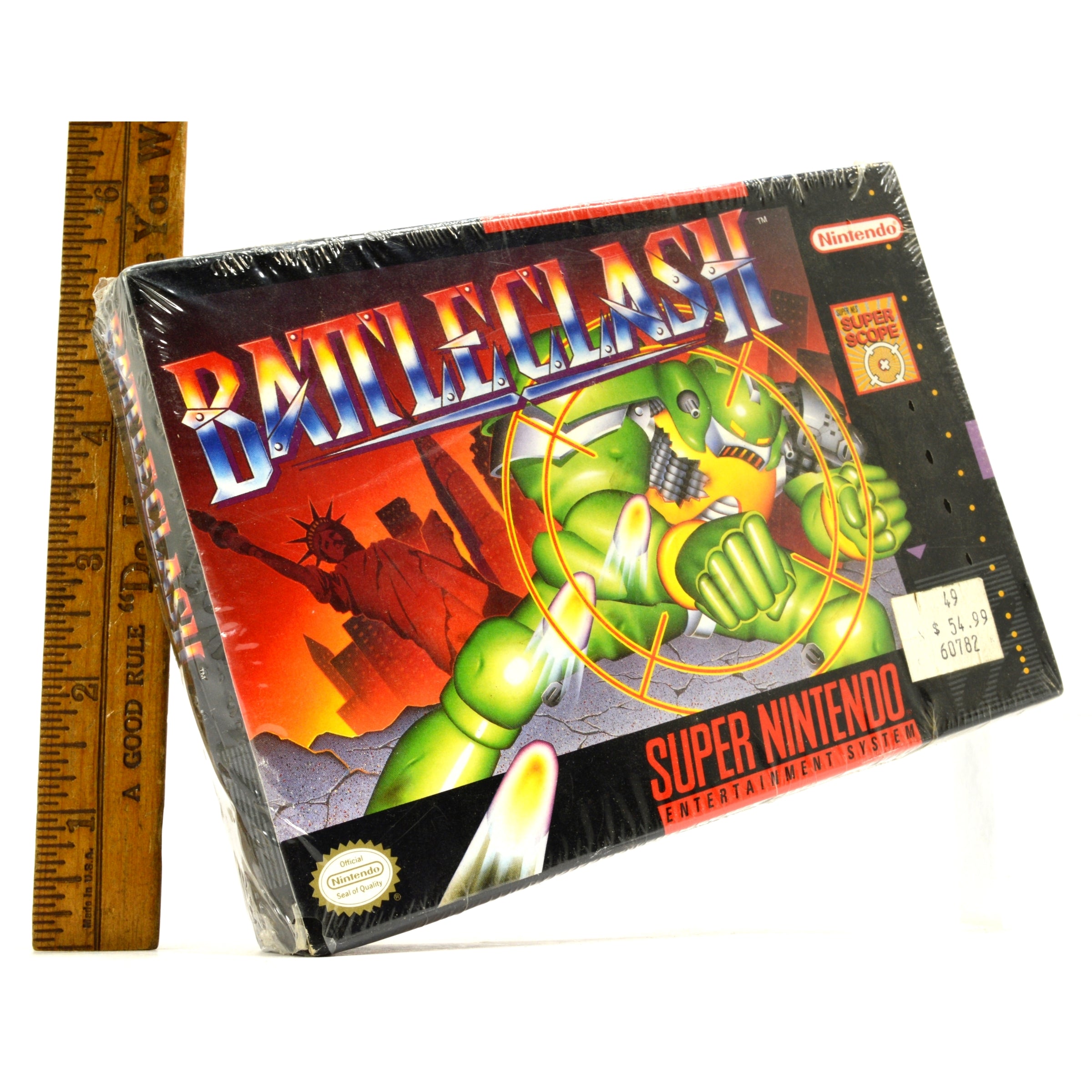 Brand New Factory Sealed SUPER NINTENDO (SNES) BATTLE CLASH Video Game - Retro Gaming Collectible - Perfect for Classic Gaming Enthusiasts & Nostalgic Play Sessions