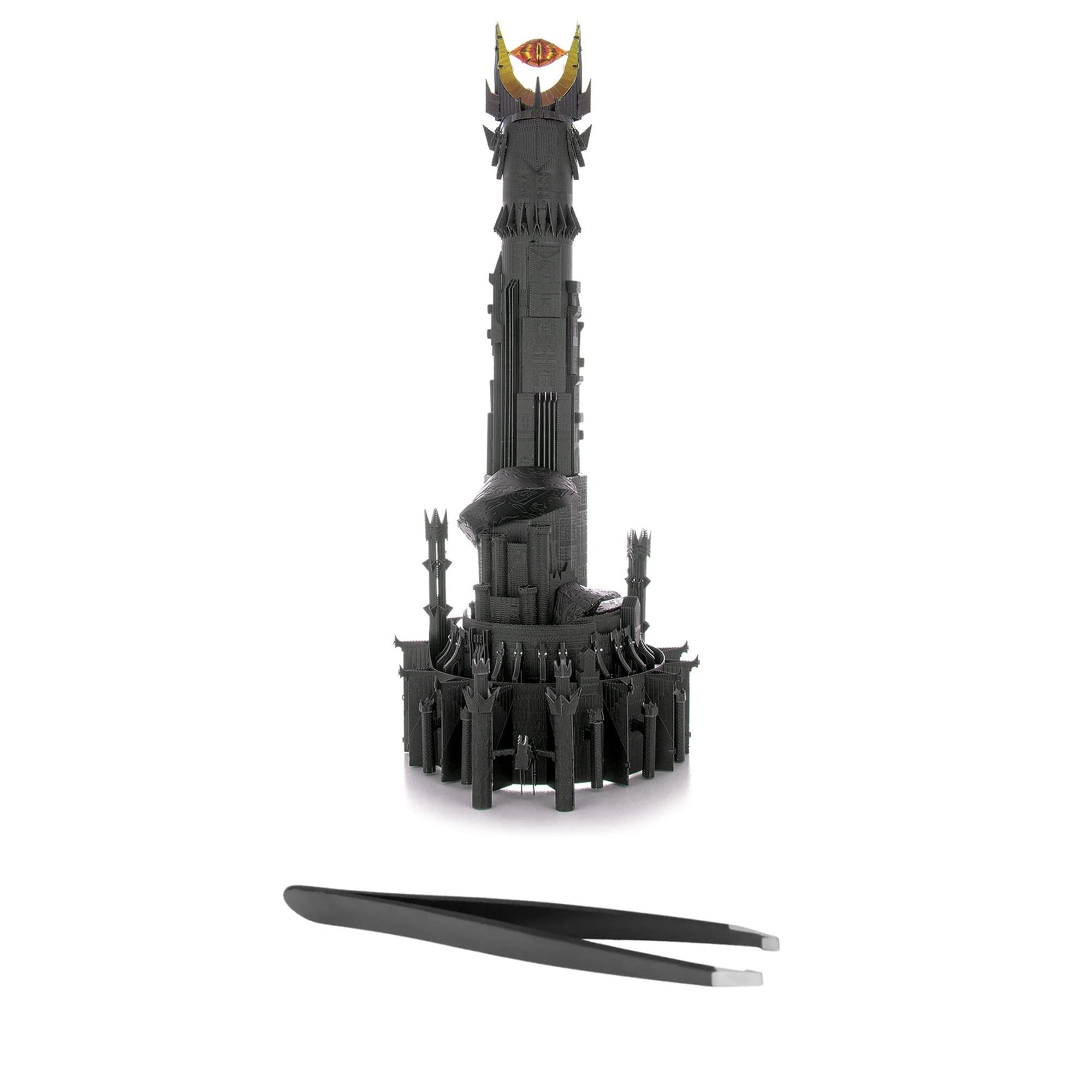 Premium 3D Metal Model Kit - Lord of The Rings Barad-Dur DIY Building Set with Tweezers | Fascinations Metal Earth Series | Collectible Gift for Adults & Teens | Perfect for Home Decor, Office Display & LOTR Fans