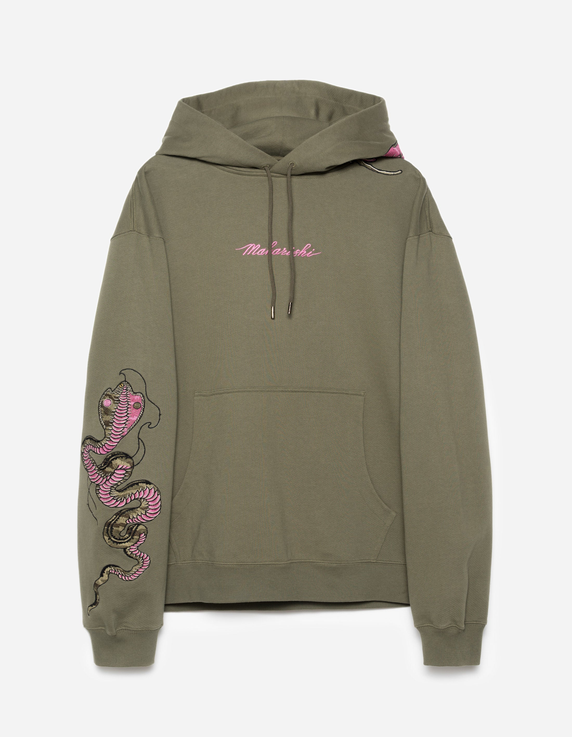 6010 Cobra Organic Hooded Sweatshirt - Olive Green OG 107F | Eco-Friendly Cotton Pullover for Men | Perfect for Streetwear, Gym & Casual Outfits