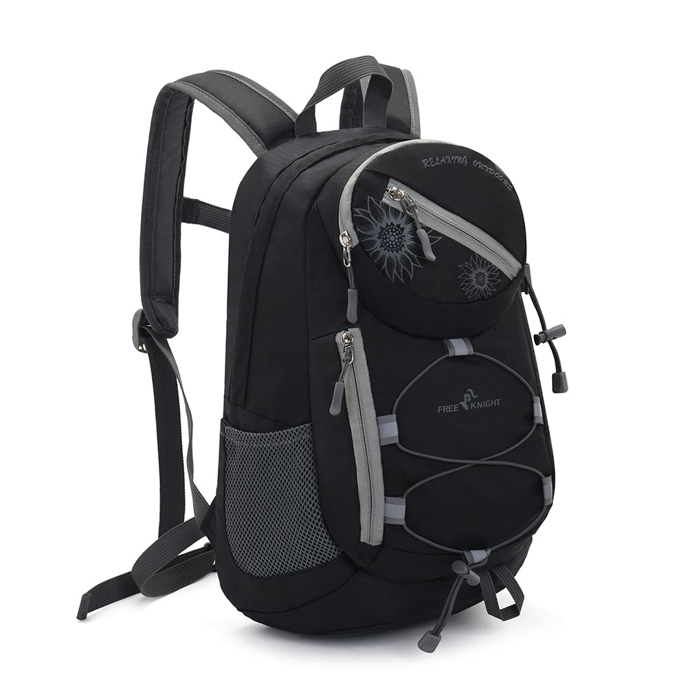 20L Lightweight Waterproof Outdoor Backpack for Kids - Small Travel Daypack for Boys & Girls, Cycling, Hiking, Camping (Black) - Perfect for School, Sports & Adventure Activities