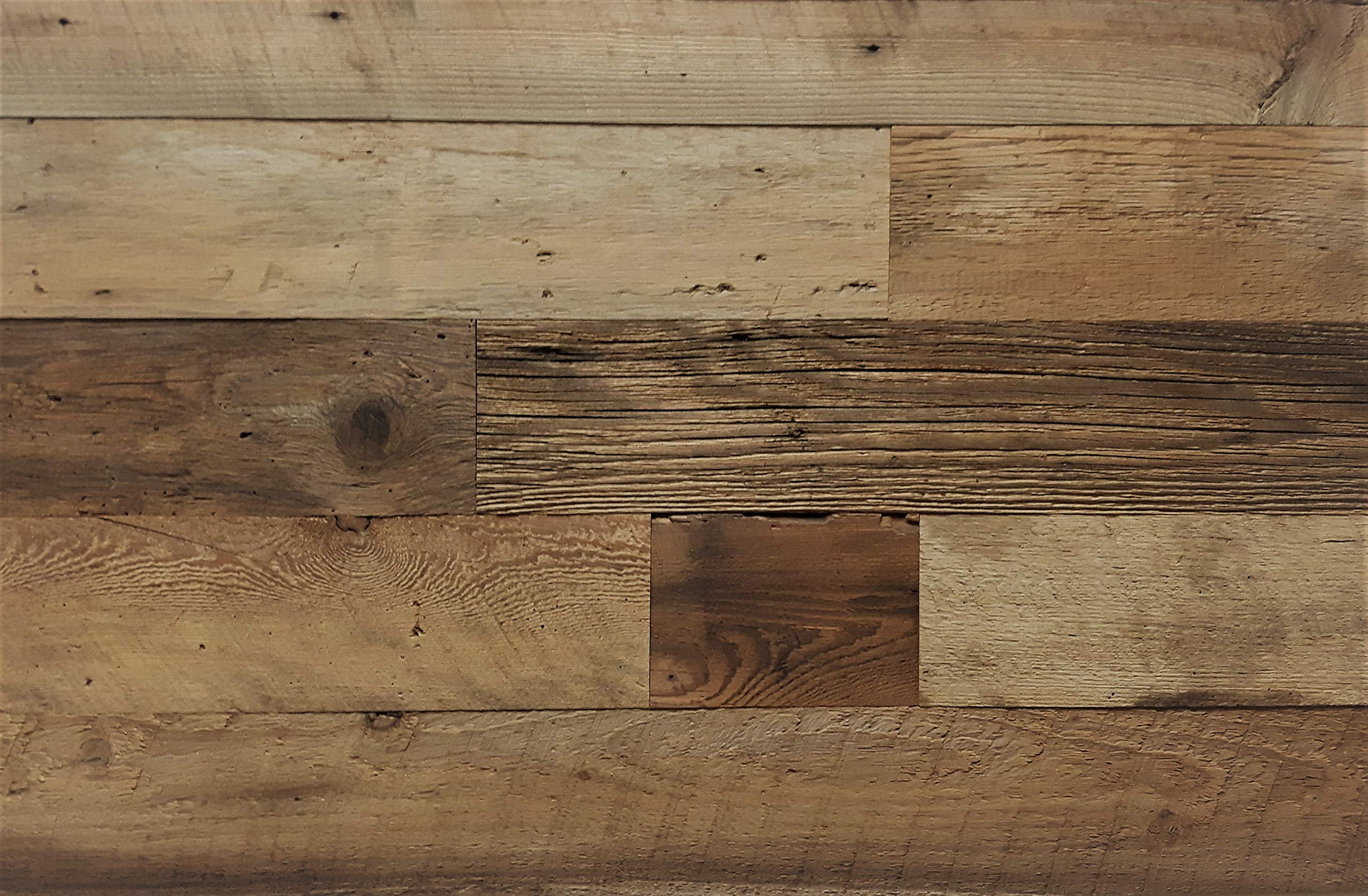 Reclaimed Barn Wood Wall Panels - Easy to Install Rustic Wood DIY Wall Covering for Feature Walls (20 Sq Ft - 5.5