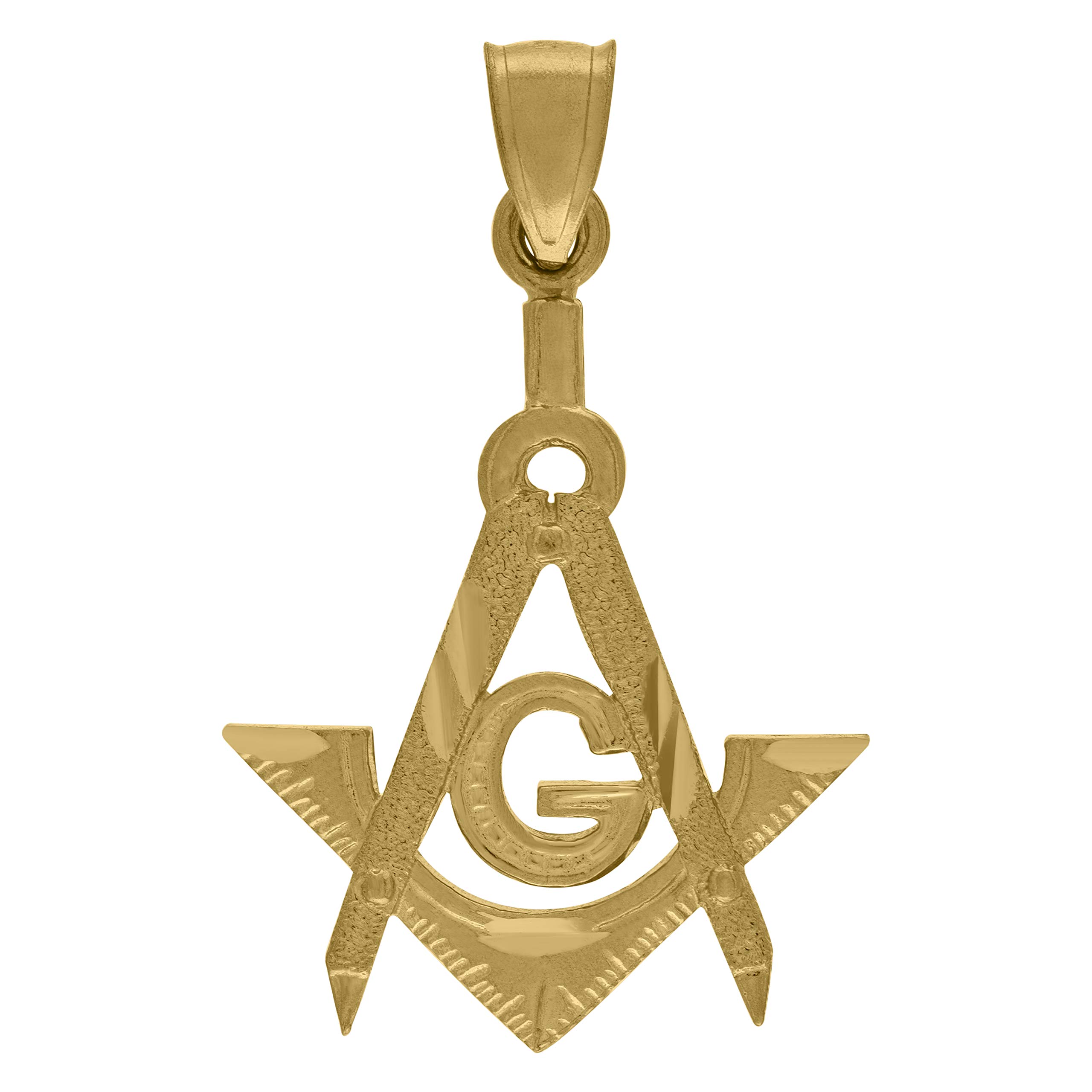 10K Yellow Gold Freemasonry Masonic Charm Pendant for Men & Women - Masonic Jewelry Gift for Lodge Members, Perfect for Rituals & Special Occasions