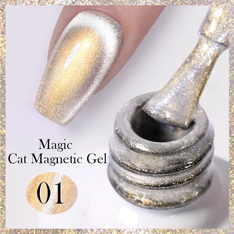 Born Pretty Transparent Aurora Cat Eye Magnetic Gel Polish - Long Lasting Nail Art for Parties, Weddings & Special Occasions
