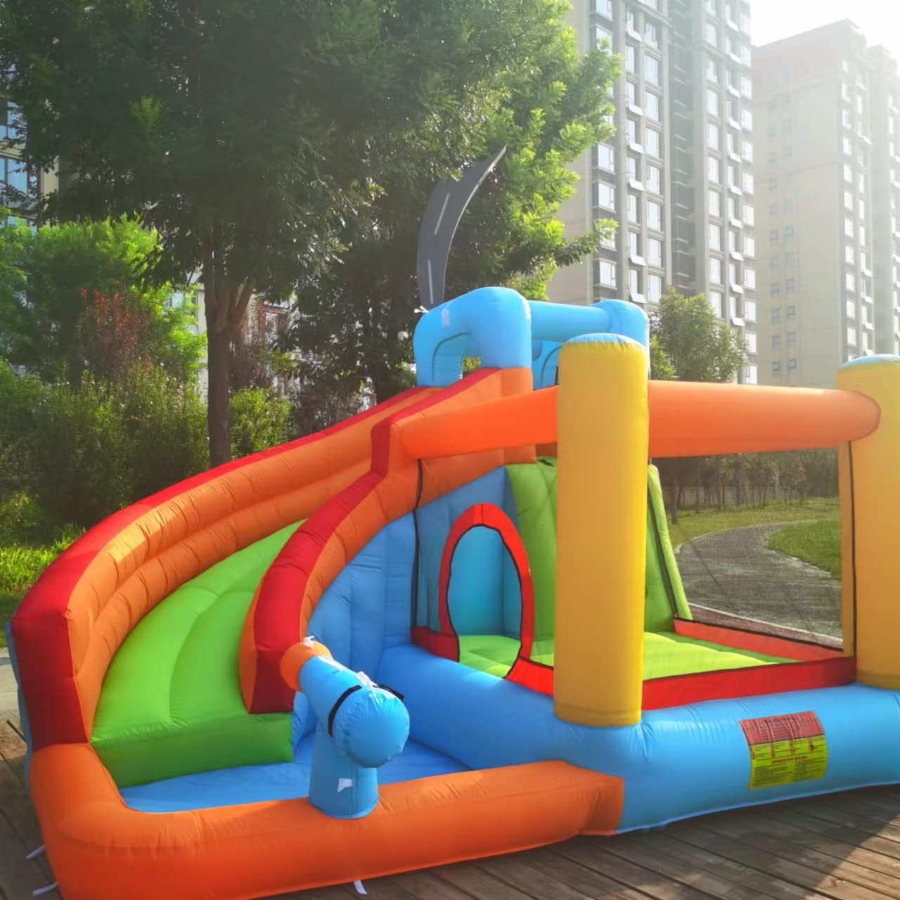 Best Inflatable Water Slide for Kids - Backyard Playground Set with Water Spray & Pool - Fun Outdoor Summer Activity for Parties & Family Gatherings