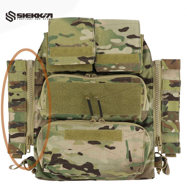 Tactical MOLLE Zipper Back Panel Kit - Durable & Adjustable for Backpacks, Vests & Gear - Perfect for Outdoor, Hiking, Military & Tactical Use