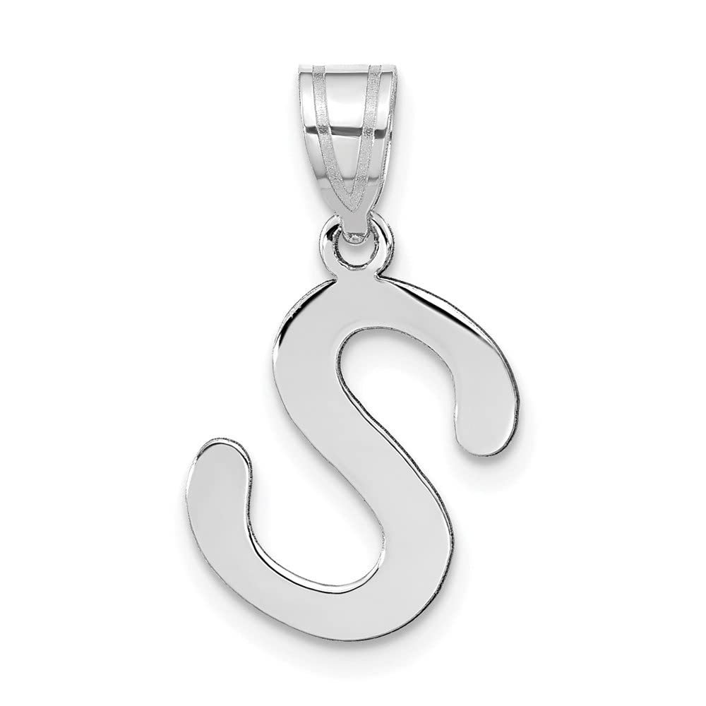 14K Gold Polished Bubble Letter Alphabet Initial Pendant Necklace - Personalized Name Jewelry for Women - Perfect Gift for Birthday, Anniversary & Valentine's Day