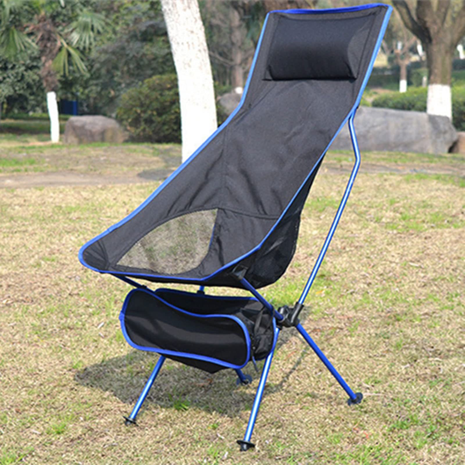 YANaafe Portable Folding Camping Chair - Heavy Duty Oxford Fabric Outdoor Chair for Camping, Fishing, Picnic, BBQ, Beach & Backpacking - Lightweight & Compact for Easy Travel