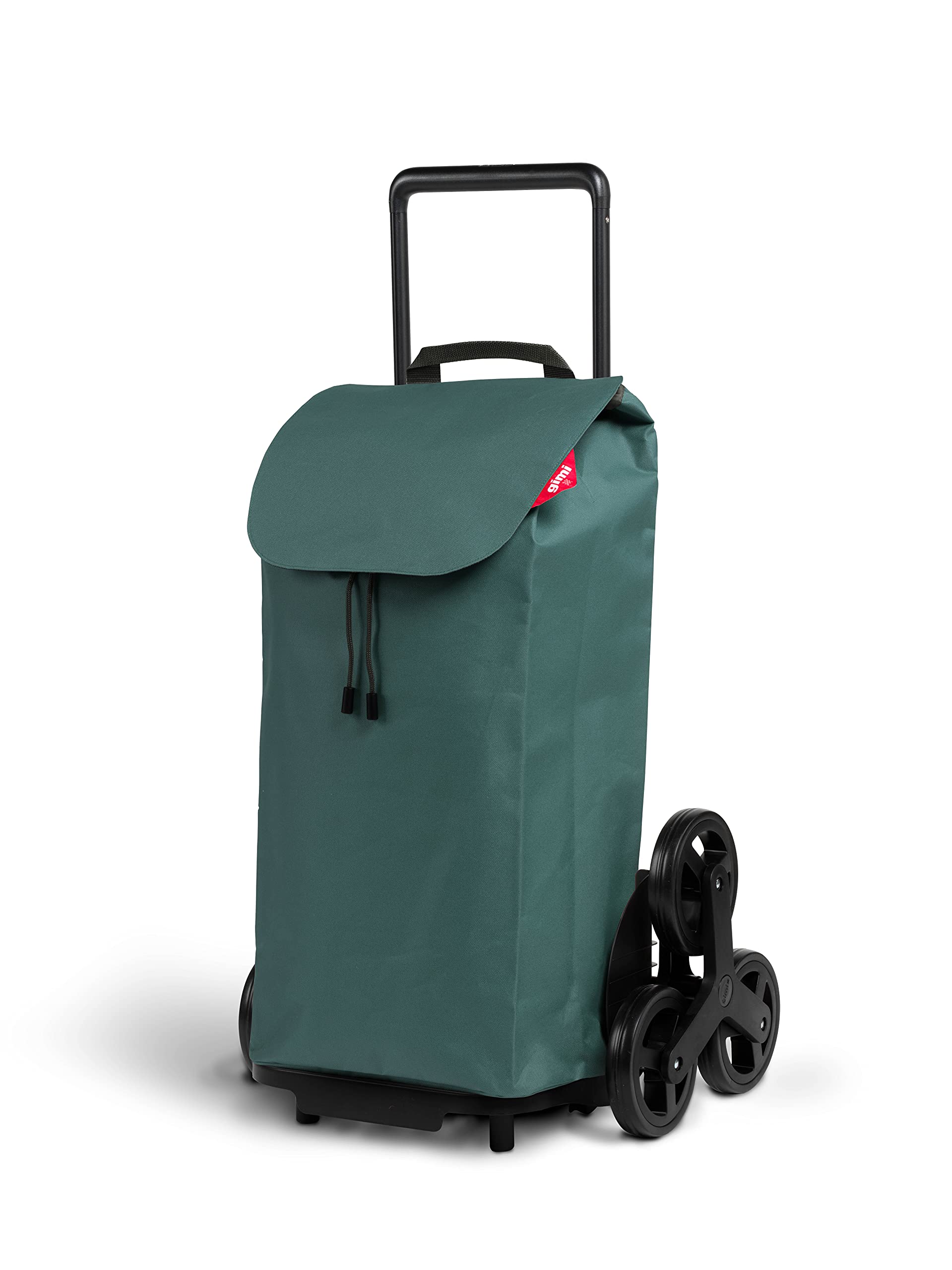 GIMI Foldable Shopping Cart with Plastic Fabric - 52L Khaki Grocery Trolley for Supermarket, Laundry & Outdoor Use