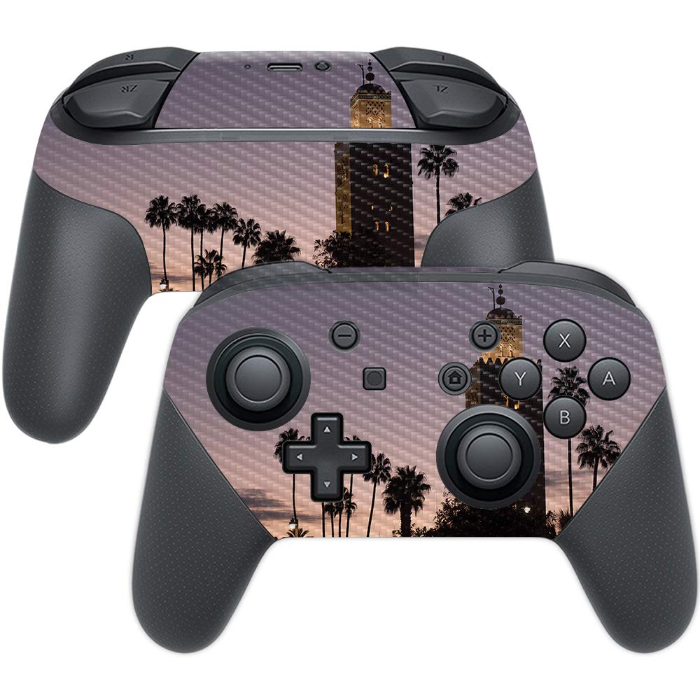 Premium Carbon Fiber Skin for Nintendo Switch Pro Controller - Marrakech Design | Protective & Durable Textured Cover | Easy to Apply & Remove | Made in USA | Perfect for Gaming, Travel & Customization