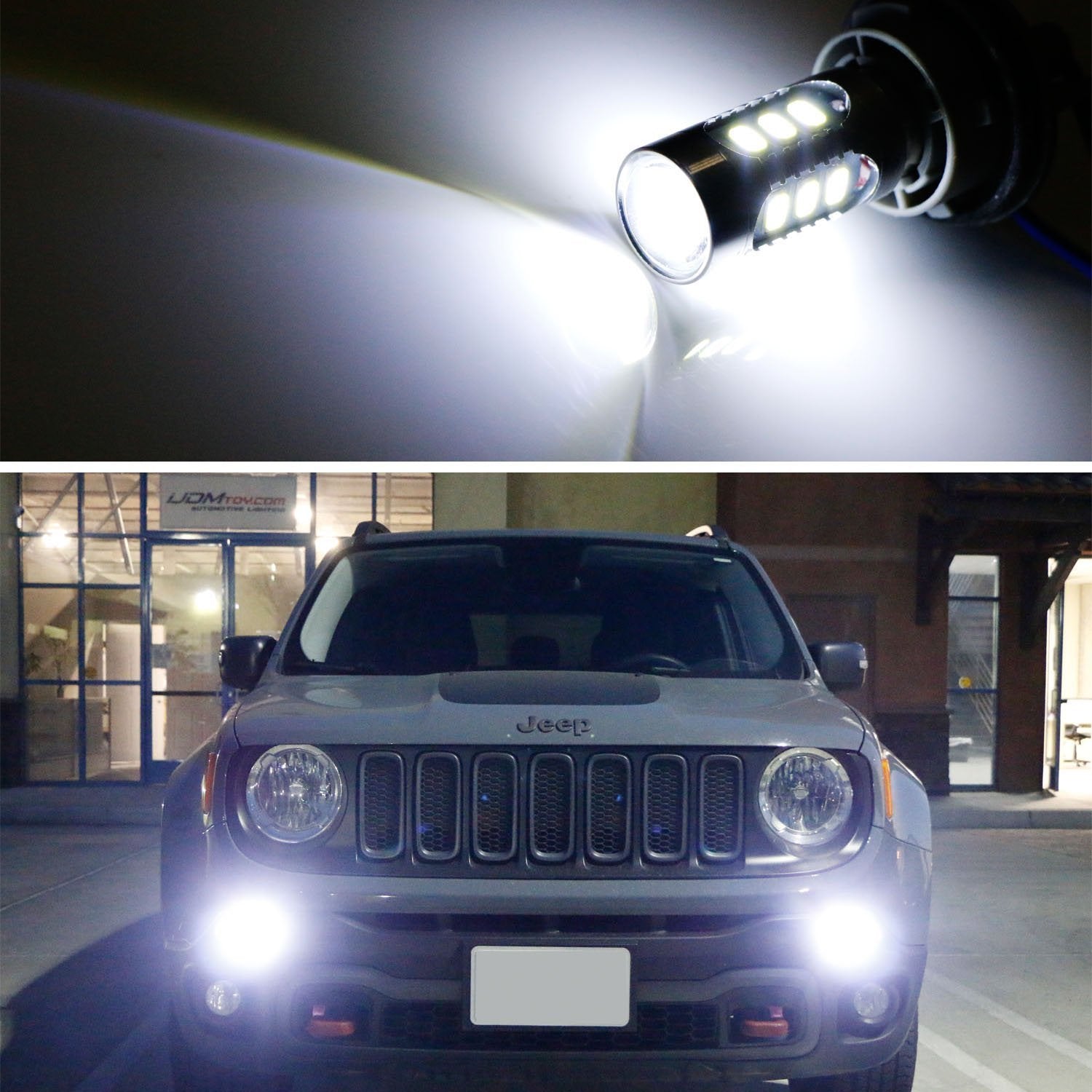 6500K White LED Daytime Running Light Bulbs for 2015-2019 Jeep Renegade - DRL Replacement Lights for Enhanced Visibility & Safety on Road Trips