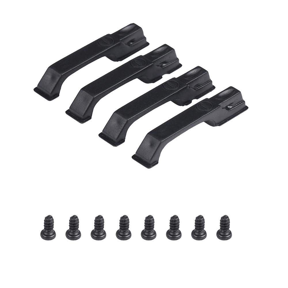 Tbest 4Pcs RC Car Door Handle Replacement Parts - Realistic Simulation Crawler Accessories with 8 Screws for RC Vehicle Models | Perfect for DIY Upgrades & Off-Road Crawler Enthusiasts