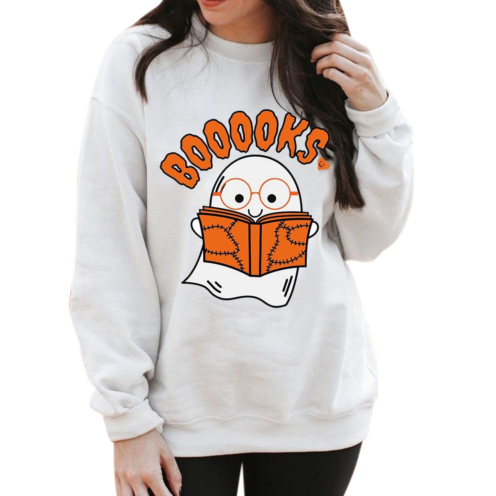 XINSHIDE Women's Halloween Printed Zip Up Hoodie - Soft Long Sleeve Round Neck Sweatshirt for Women | Cozy Fall Outfit, Casual Wear, Halloween Costume