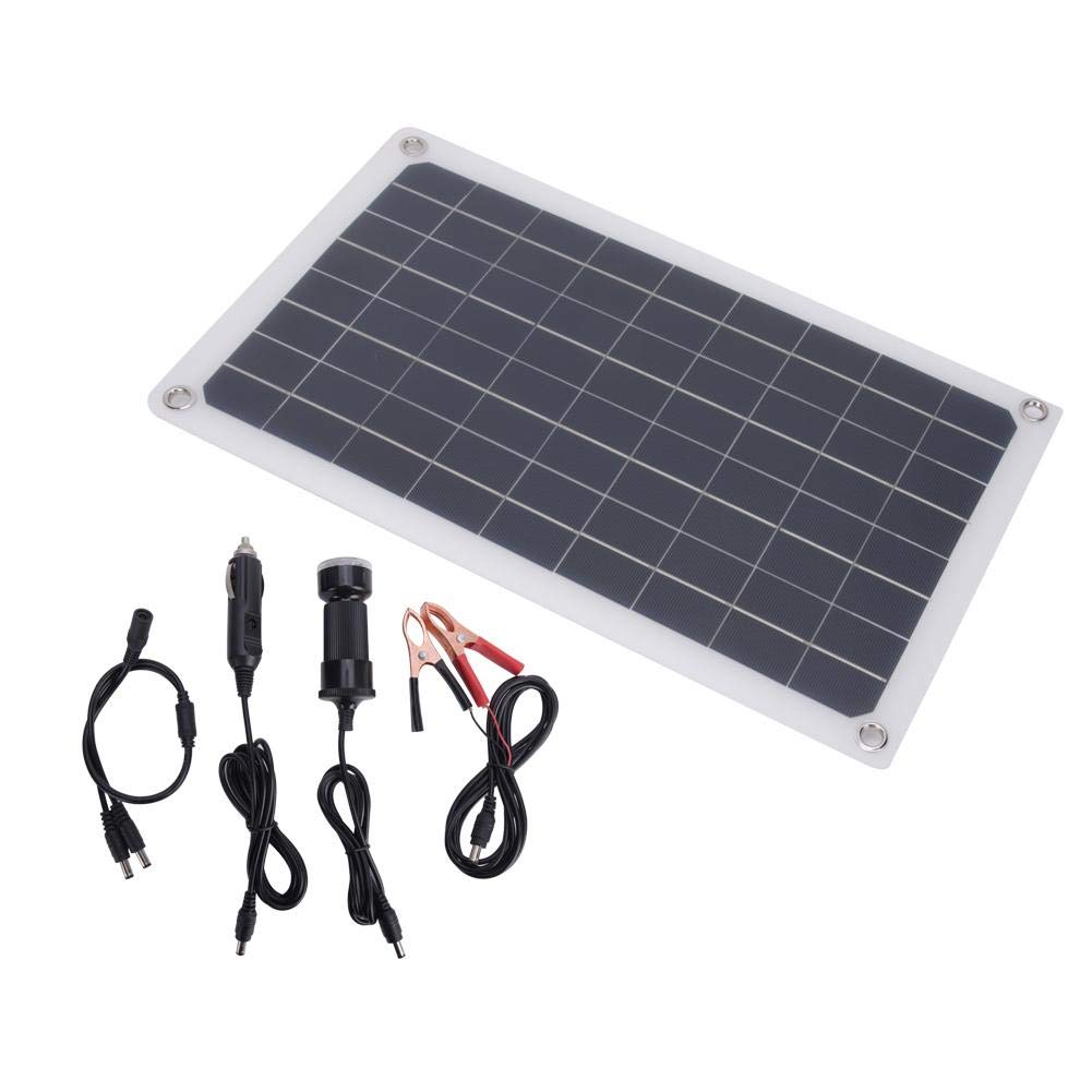 20W Monocrystalline Solar Panel Charger with Dual USB & DC Output - Portable 12V Battery Charger for Camping, Hiking, RV & Outdoor Adventures | Bnineteenteam Solar Power Kit