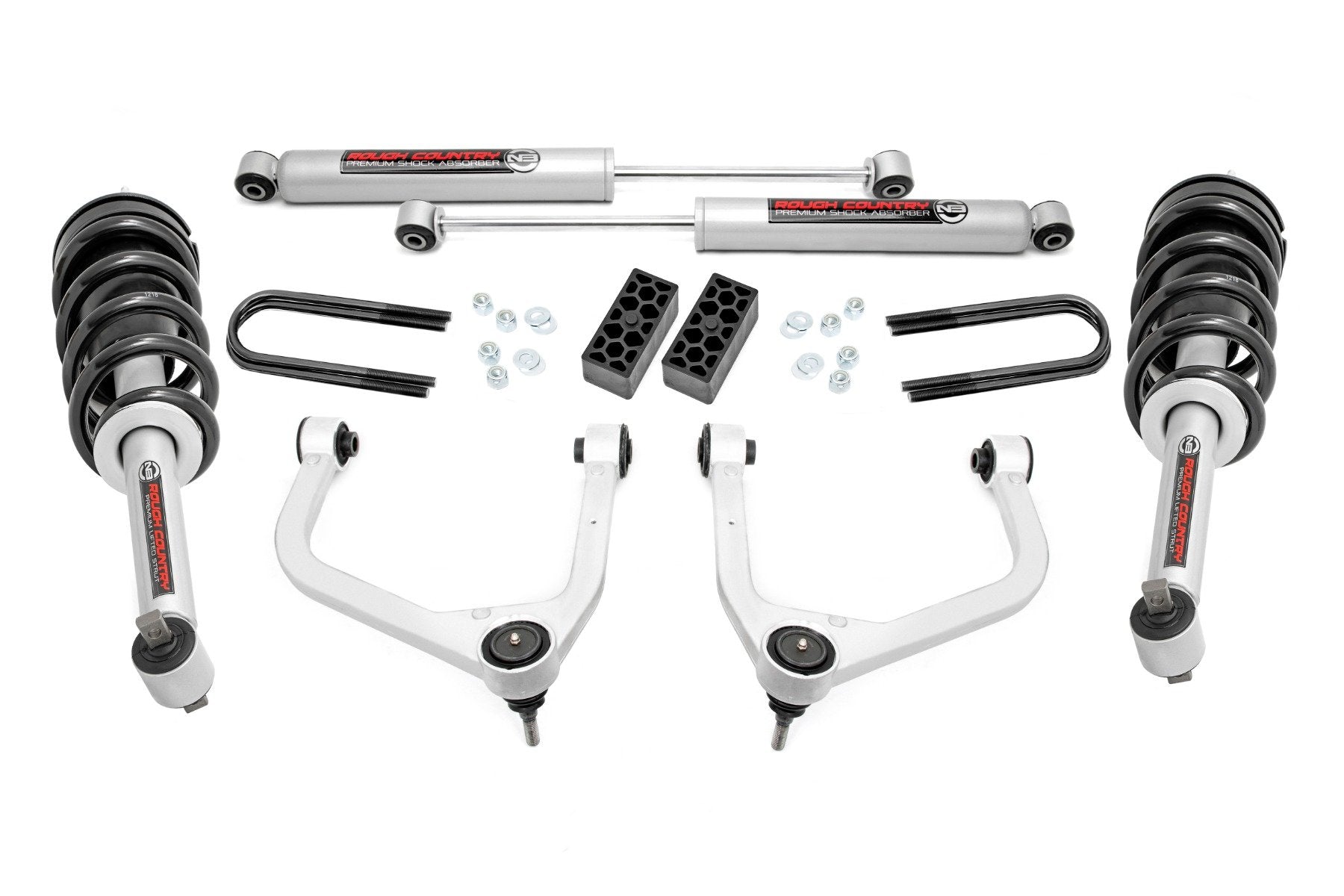 3.5 Inch Lift Kit for Chevy Silverado 1500 (2025) - Heavy Duty N3 Struts & Rear Mono Leaf Suspension System | Off-Road Upgrade | Part# 28231_A | Perfect for Trail Riding & Truck Customization