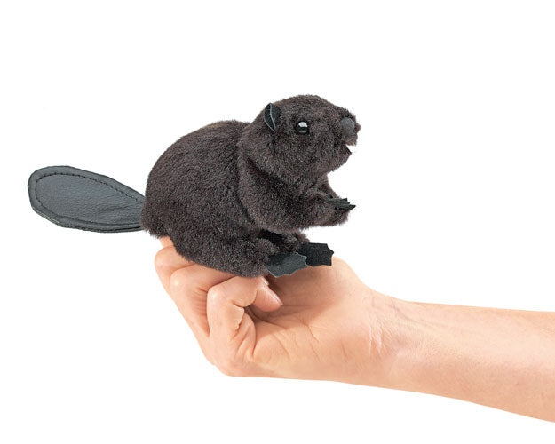 Folkmanis Mini Beaver Finger Puppet - Adorable Hand Puppet for Kids, Storytelling & Educational Play - Perfect for Classroom, Birthday Parties & Imaginative Play