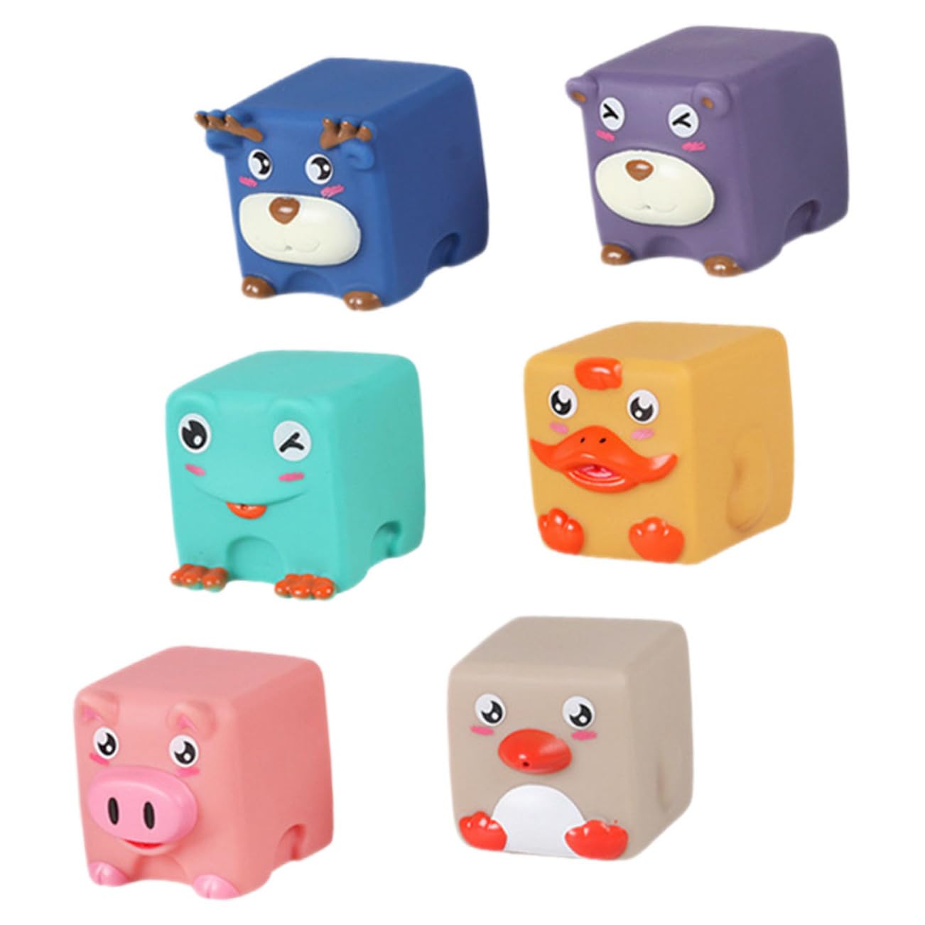 CIYODO 6-Piece Bath Toys Set for Kids - Fun Floating Water Toys for Bathtub Playtime, Baby Shower Gifts & Sensory Development (Duck, Boat, Fish Shapes) - Perfect for Toddlers 1-3 Years Old