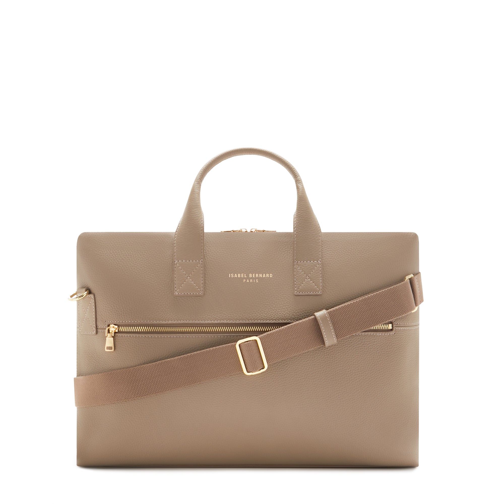 Honoré Anique Taupe Calfskin Leather Handbag with 16.4 Inch Laptop Pocket - Stylish Work Tote for Women, Perfect for Office, Business Travel & Daily Commute