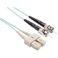 10G OM3 Multimode Fiber Optic Cable - 10 Meter SC to SC, Aqua OFNR, 50/125 Micron - High-Speed 10Gig Ethernet for Data Centers, Server Rooms & Home Networking