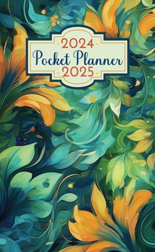 2024-2025 Floral Pocket Planner - 2 Year Monthly Agenda Calendar (4
