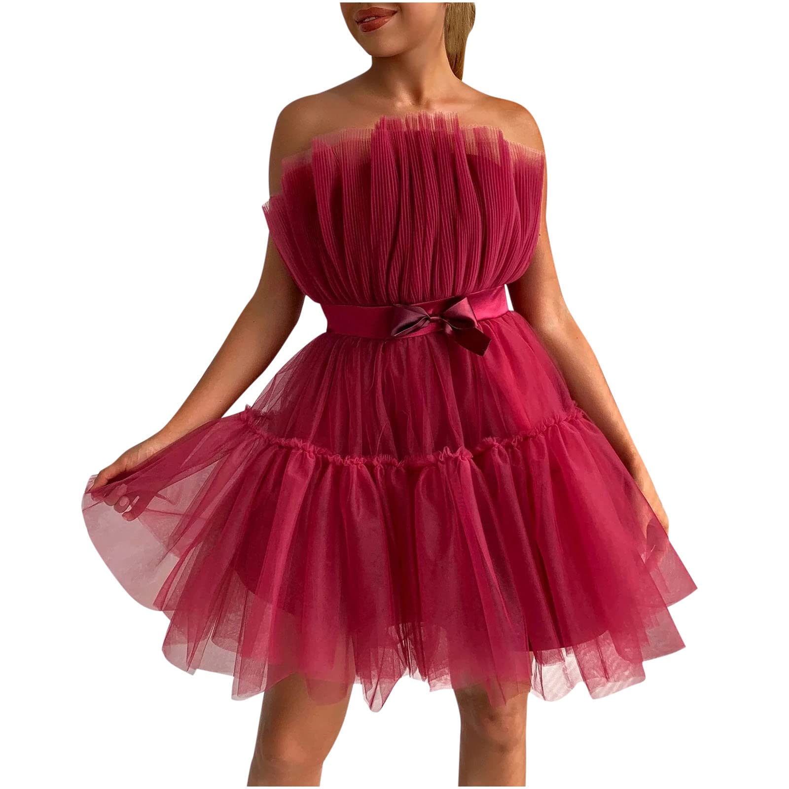 Elegant Black Tulle Mini Dress for Women - Sleeveless Solid Mesh Princess Party Dress | Perfect for Cocktail Parties, Weddings, and Special Occasions