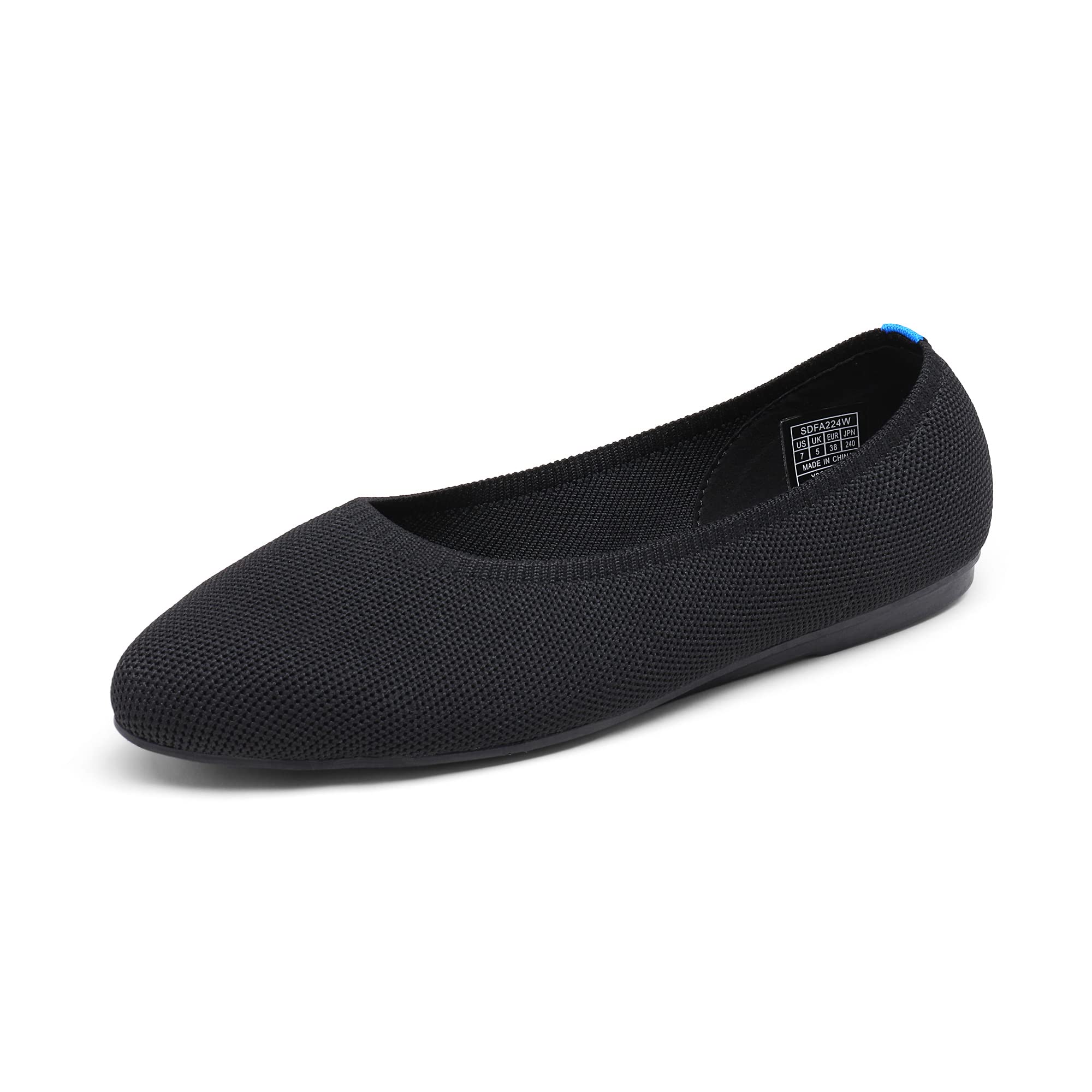 DREAM PAIRS Women's Comfortable Ballet Flats - Pointed Toe Knit Dress Shoes for Work, Office & Casual Wear