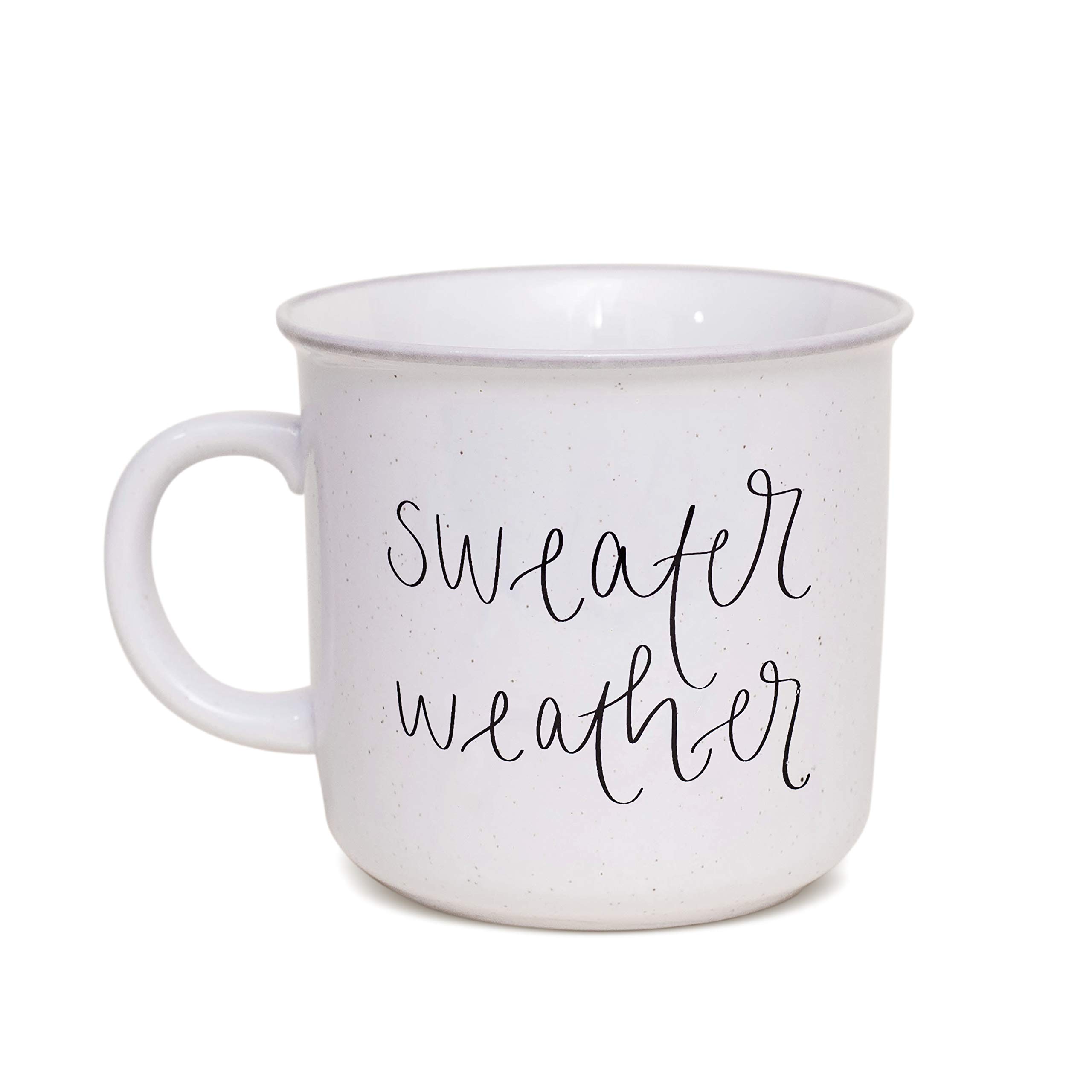 Sweet Water Decor Fall Coffee Mugs - 16oz Ceramic Campfire Mug for Autumn, Halloween & Thanksgiving | Microwave & Dishwasher Safe | Perfect for Pumpkin Spice Lattes, Sweater Weather & Cozy Home Decor