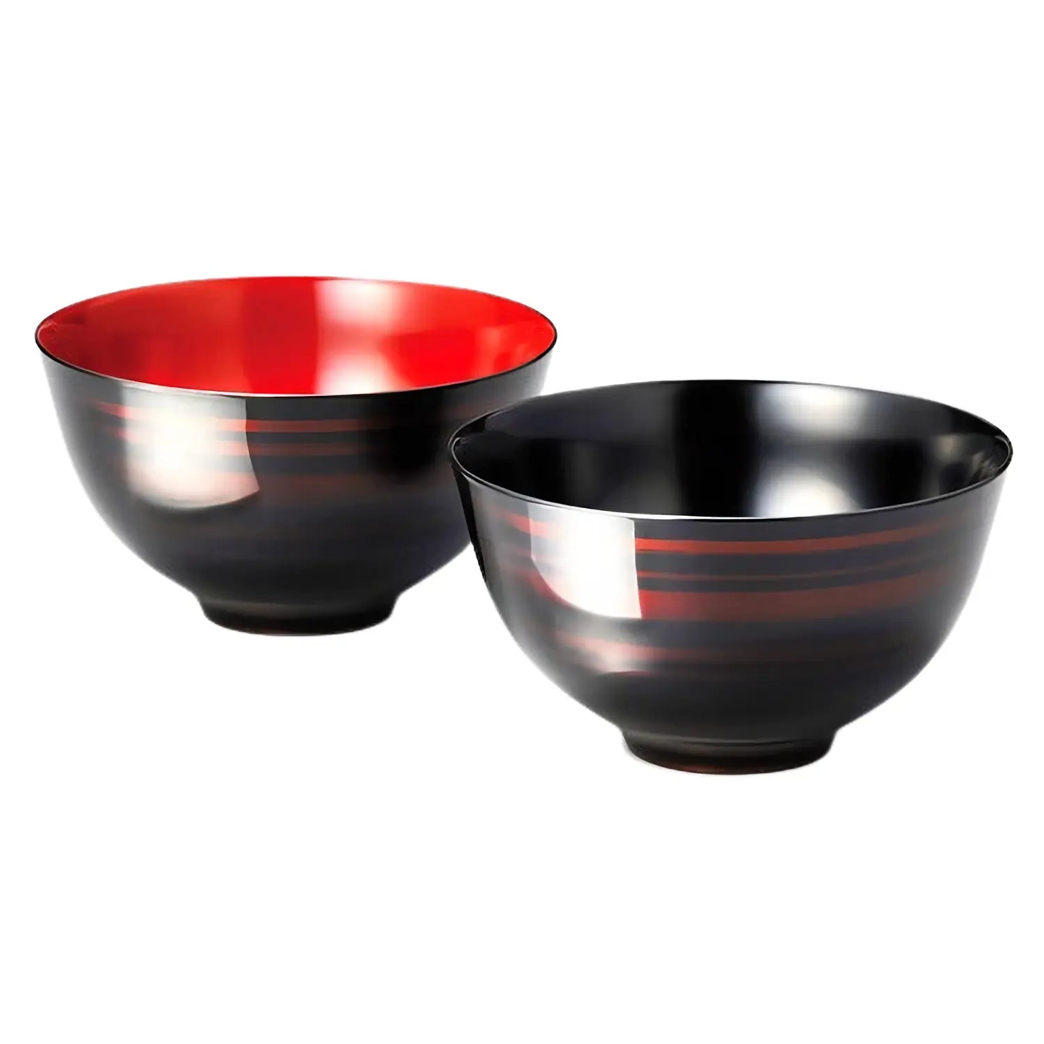 Premium Echizen Shikki Synthetic Resin Couple Bowls Set - Ayanami Design - Elegant Japanese Dinnerware for Couples, Perfect for Romantic Dinners, Anniversaries & Home Decor