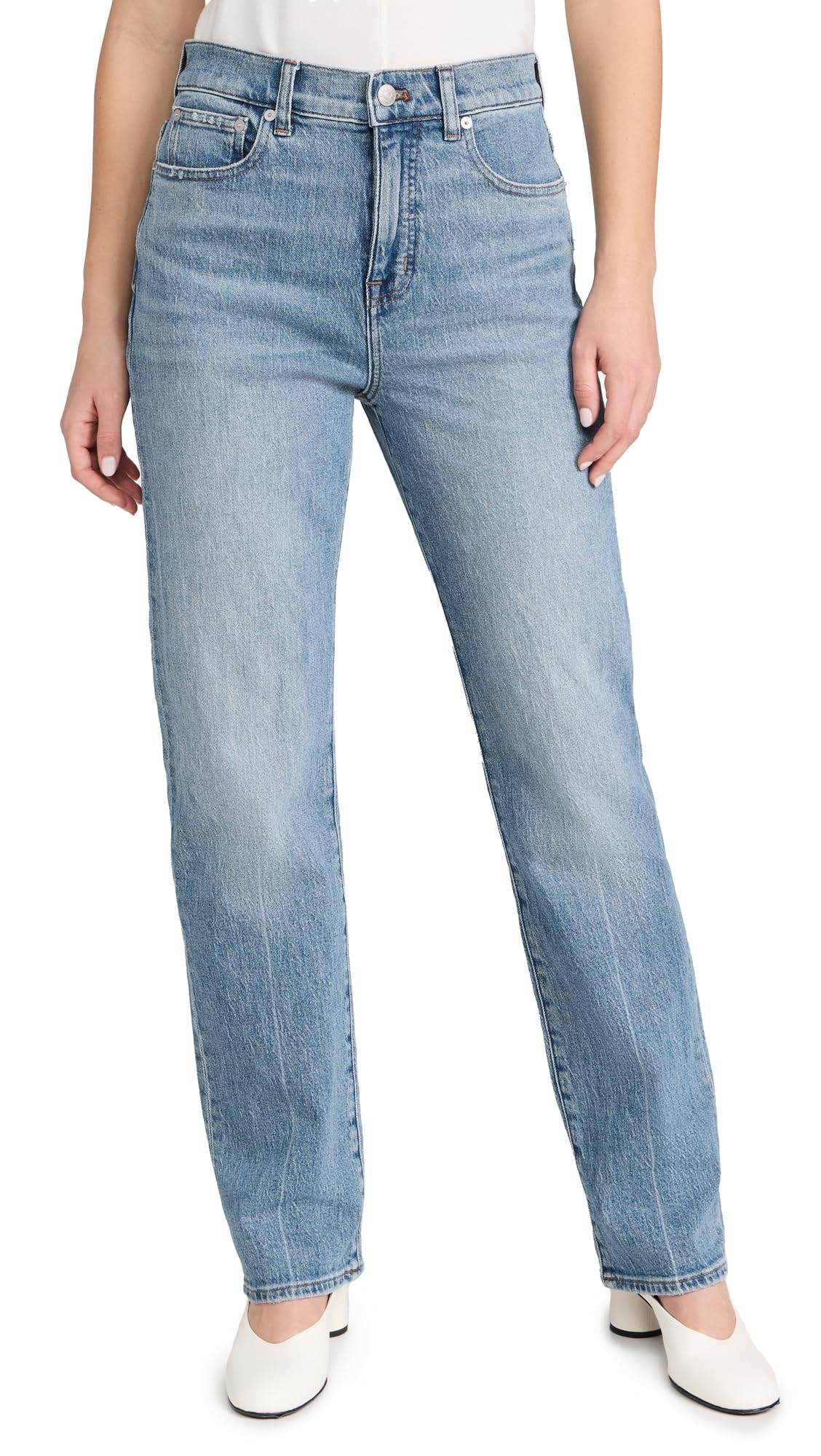 Madewell Women's The '90s Straight Jeans in Rondell Wash: High Waist Vintage Denim Pants for Casual Wear & Everyday Outfits
