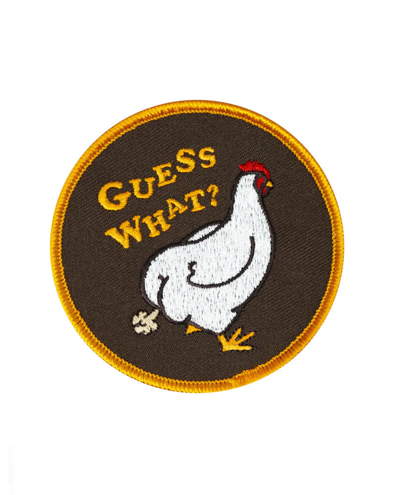 Guess What? Patch - Fun and Interactive Embroidered Iron-On Patches for DIY Crafts, Clothing, and Accessories - Perfect for Kids, Teens, and Adults