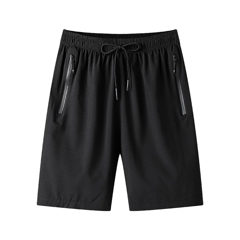 Boys' Quick Dry Lightweight Running Shorts with Zipper Pockets - Breathable Athletic Gym Shorts for Outdoor Sports, Jogging & Workouts
