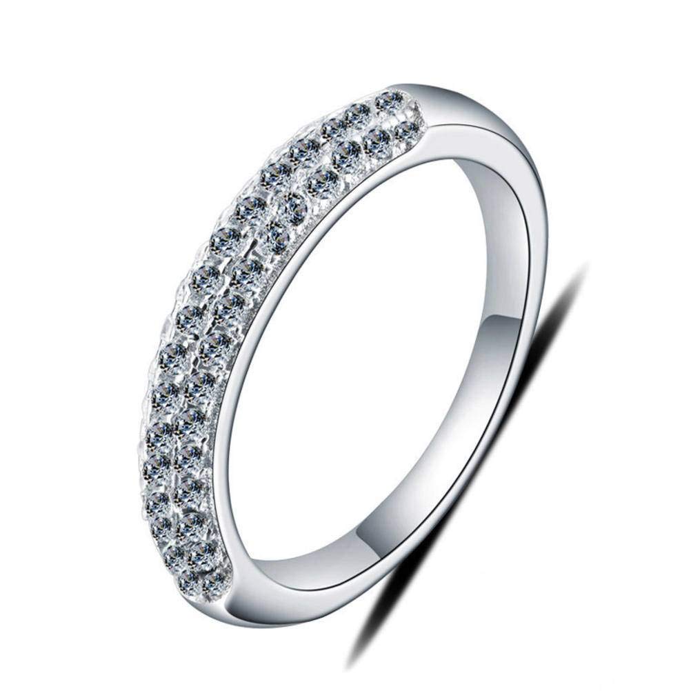 925 Sterling Silver Zircon Rings for Women - Elegant Fashion Jewelry Set, Size 10 | Perfect for Gifts, Anniversaries & Special Occasions