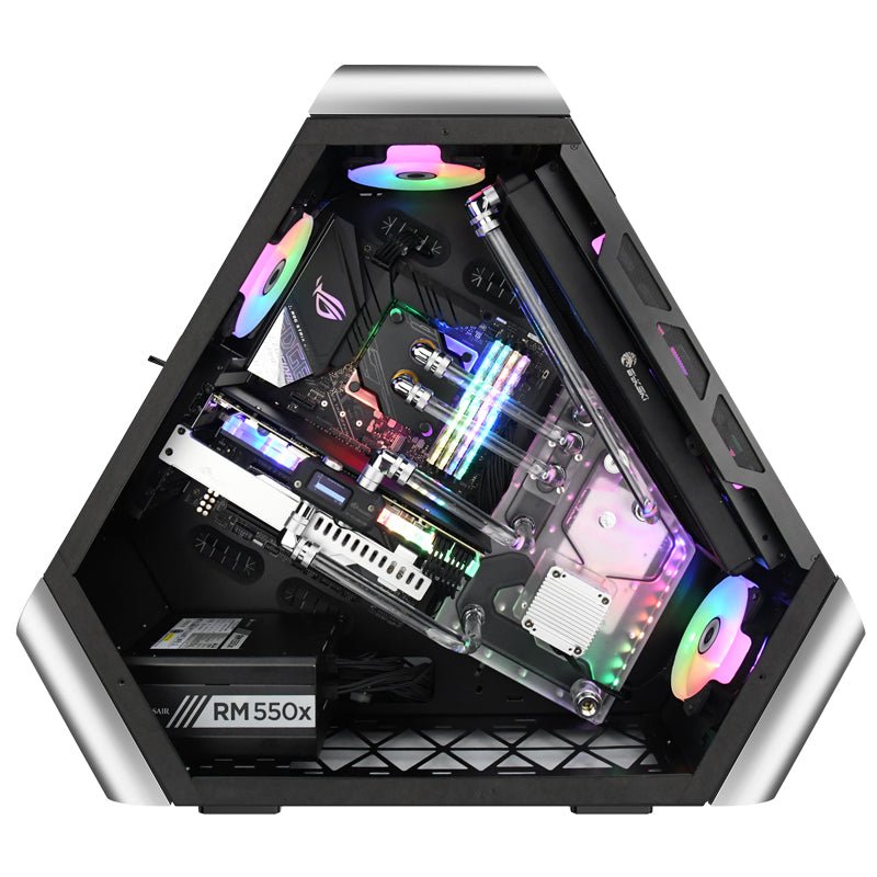 Jonsbo TR03 G ATX Mid Tower PC Case - Silver | High Airflow Gaming Computer Case with Tempered Glass Side Panel | Perfect for Gaming Rigs & Workstations