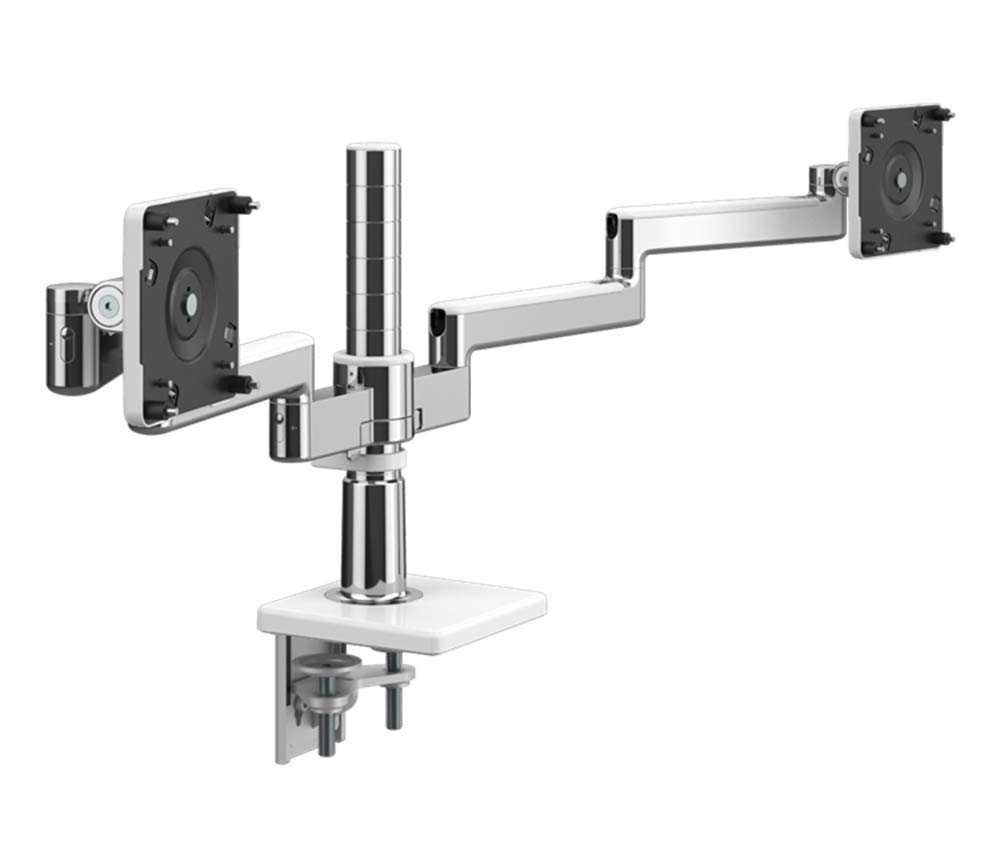Humanscale M/Flex M2.1 Dual Monitor Arm - Adjustable Ergonomic Clamp Mount for 2 Screens (12