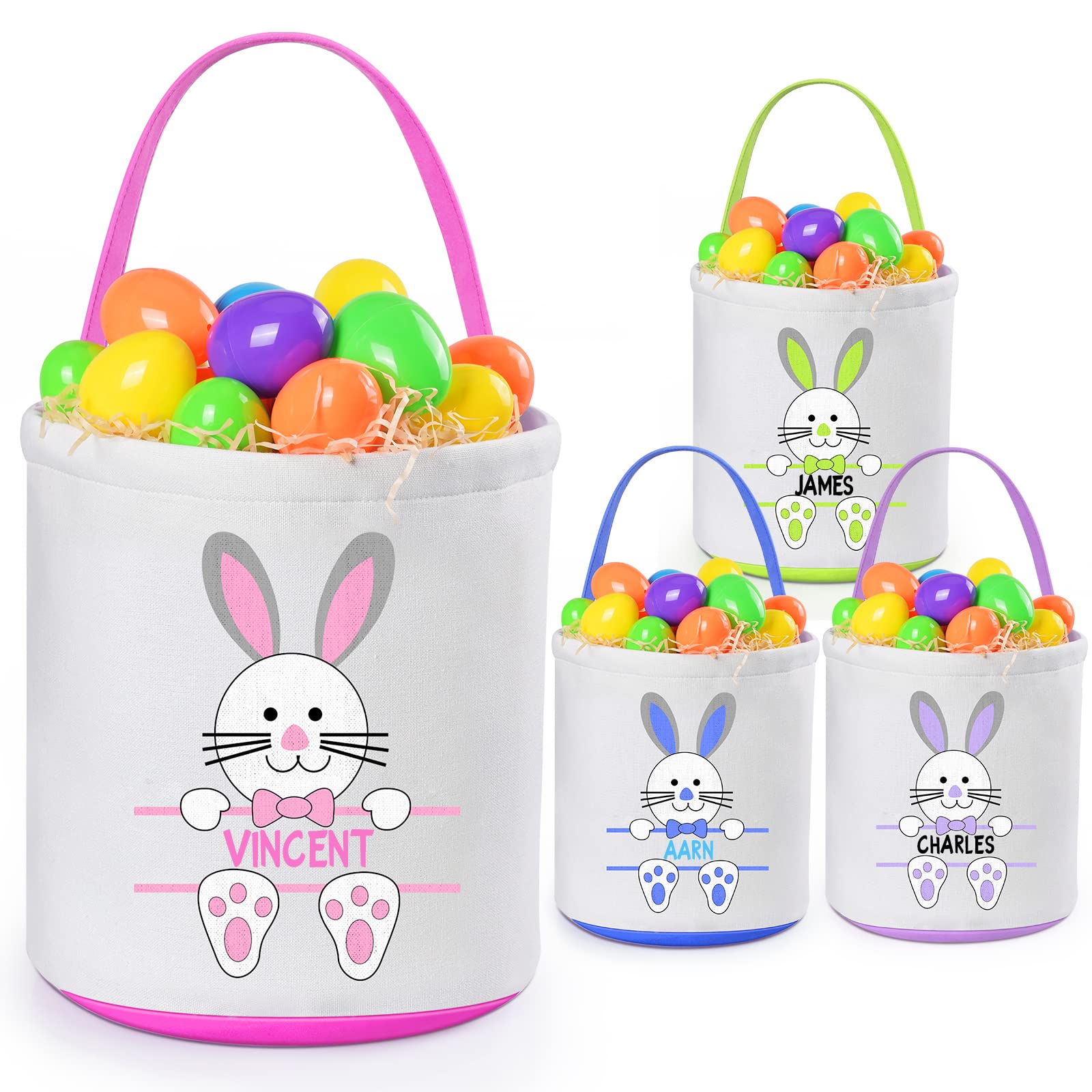 Personalized Easter Basket for Kids - Custom Easter Gifts & Toys for Girls - Pink (Easter Party & Home Decor)