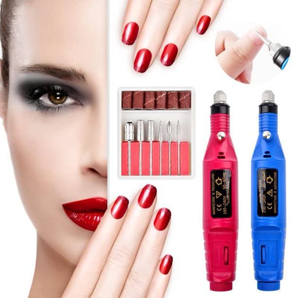 Rangwell NX Mini Electric Nail Drill - Professional Manicure Pen Sander for Exfoliating, Grinding & Polishing - Portable Nail Polish Remover Tool - Perfect for Home & Salon Use (Multicolor Set of 1)