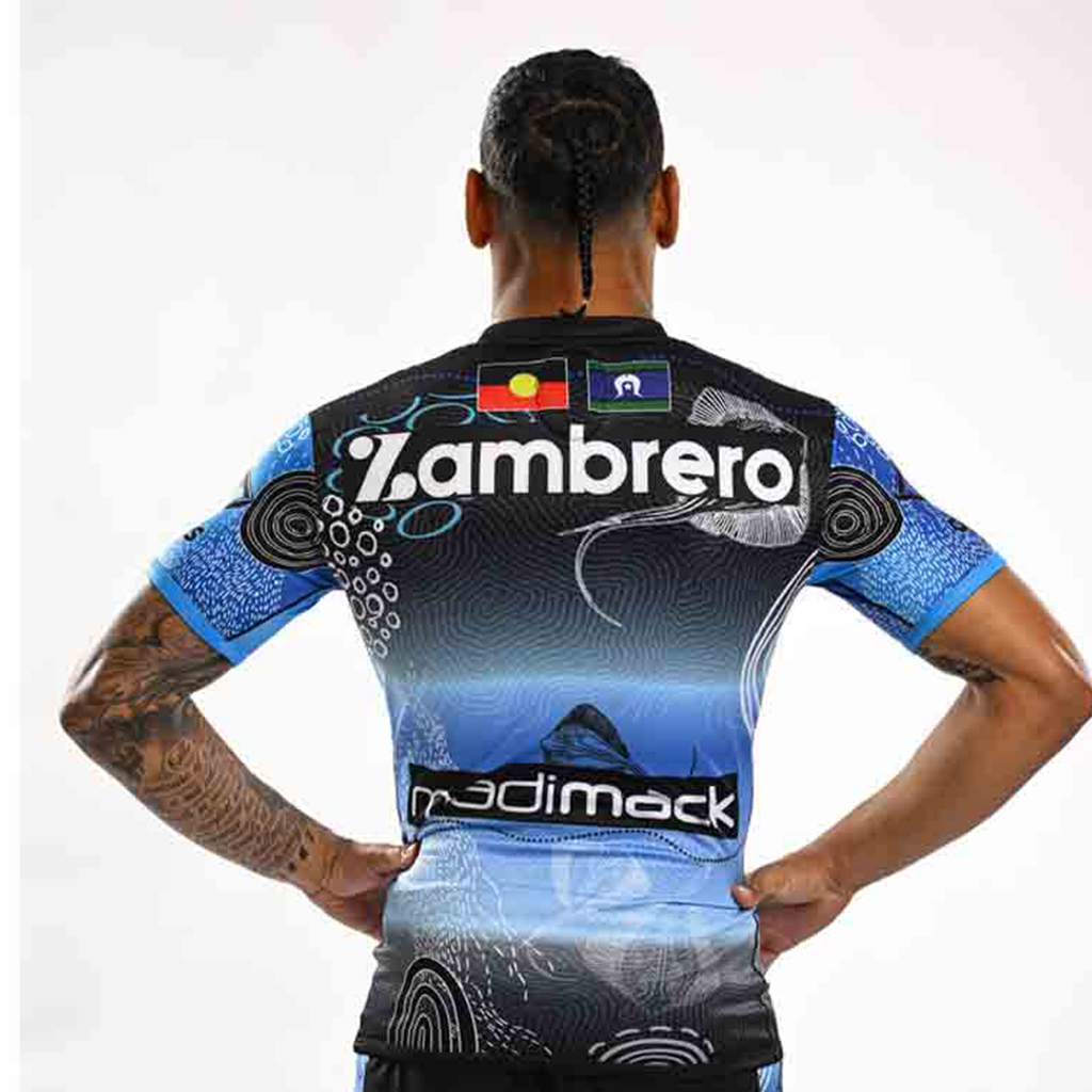Cronulla Sharks 2024 Indigenous Jersey for Men & Women - Authentic NRL Rugby League Fan Apparel - Perfect for Game Day, Sports Events & Fan Collections