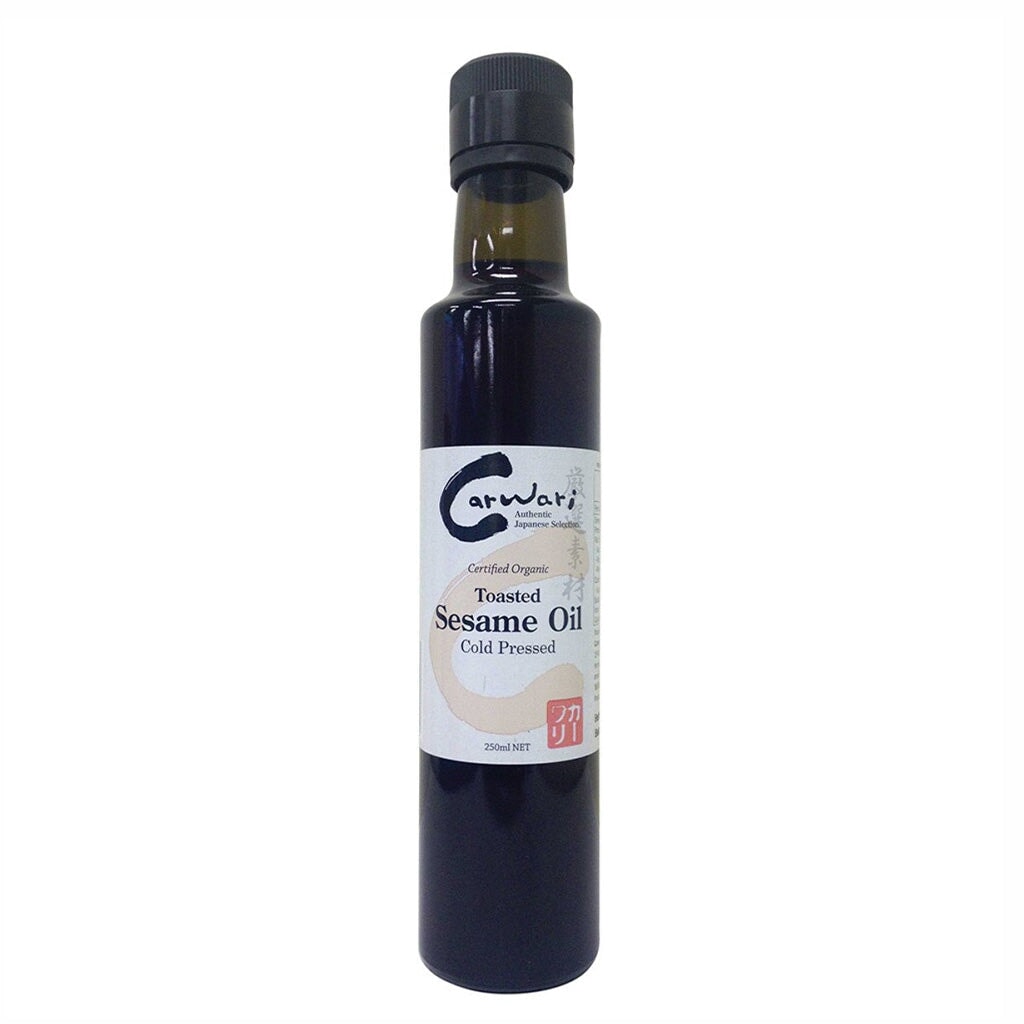 Organic Toasted White Sesame Oil by Carwari - Premium Cooking Oil for Asian Cuisine, Stir-Fry, Salad Dressing & Marinades
