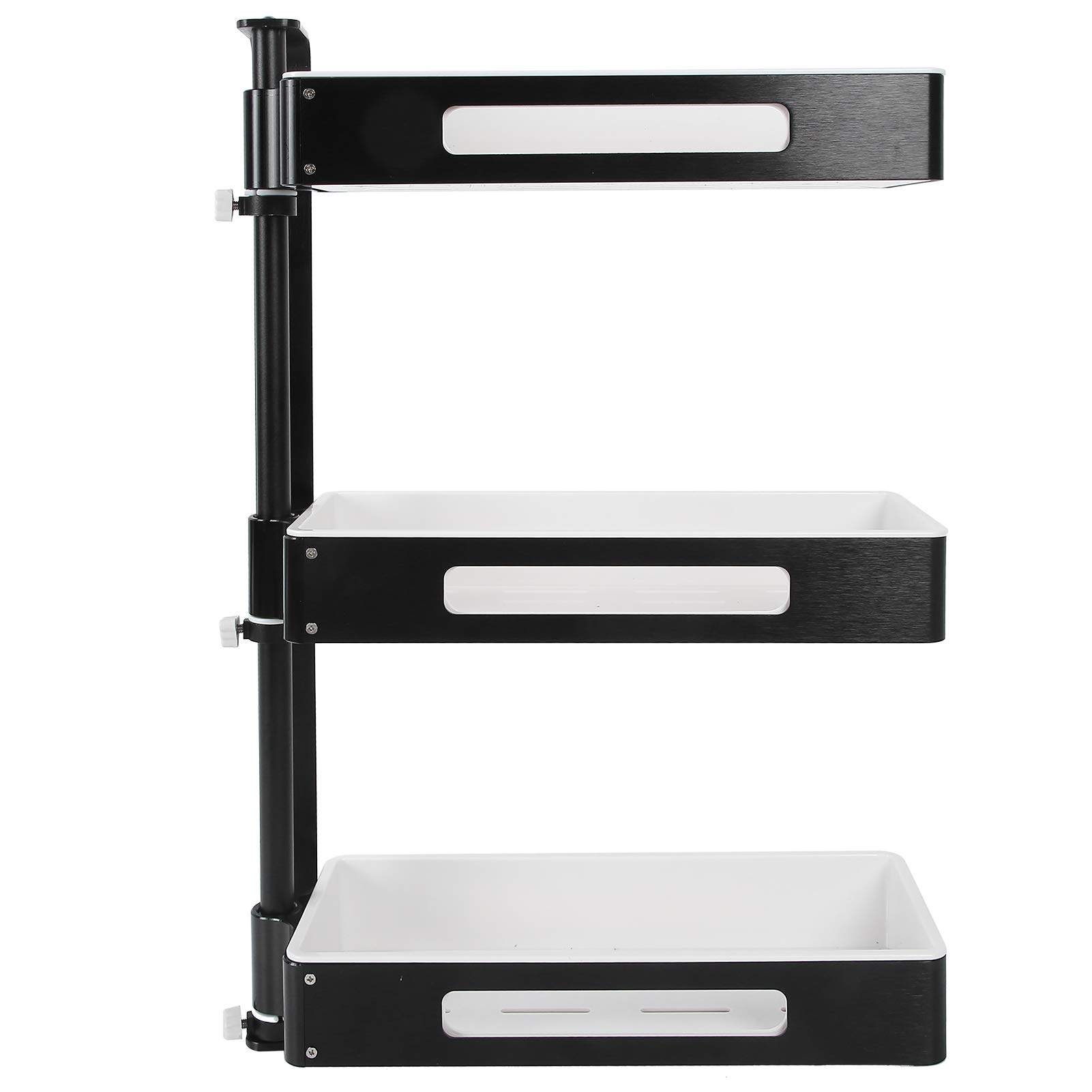 3-Tier Wall Mount Spice Rack Organizer - Adjustable Rotating Shelf for Kitchen & Bathroom Storage | No Drill Installation | Perfect for Small Spaces & Apartment Living