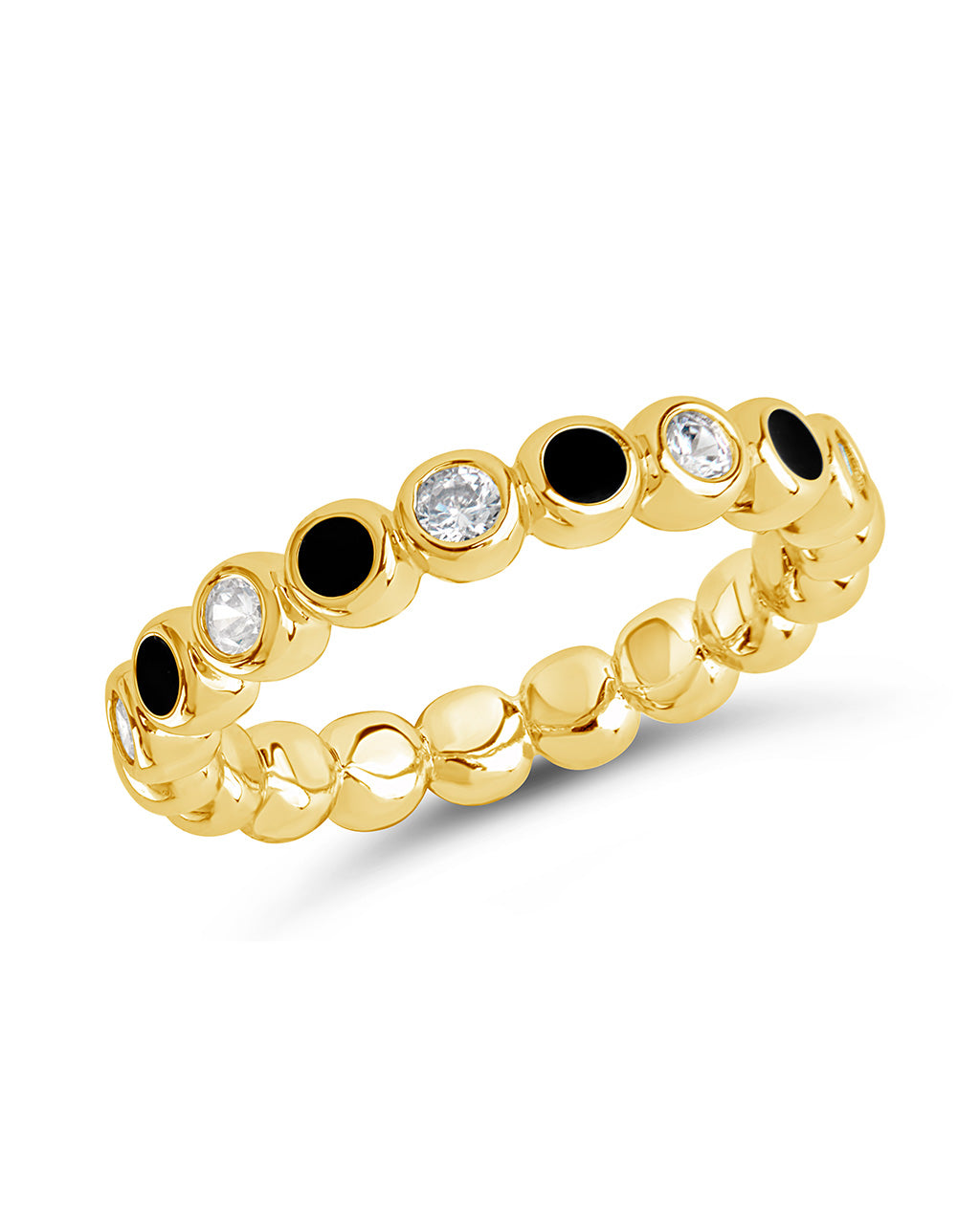 Naya CZ & Enamel Band Ring for Women - Elegant Cubic Zirconia & Colorful Enamel Fashion Jewelry - Perfect for Parties, Weddings & Everyday Wear