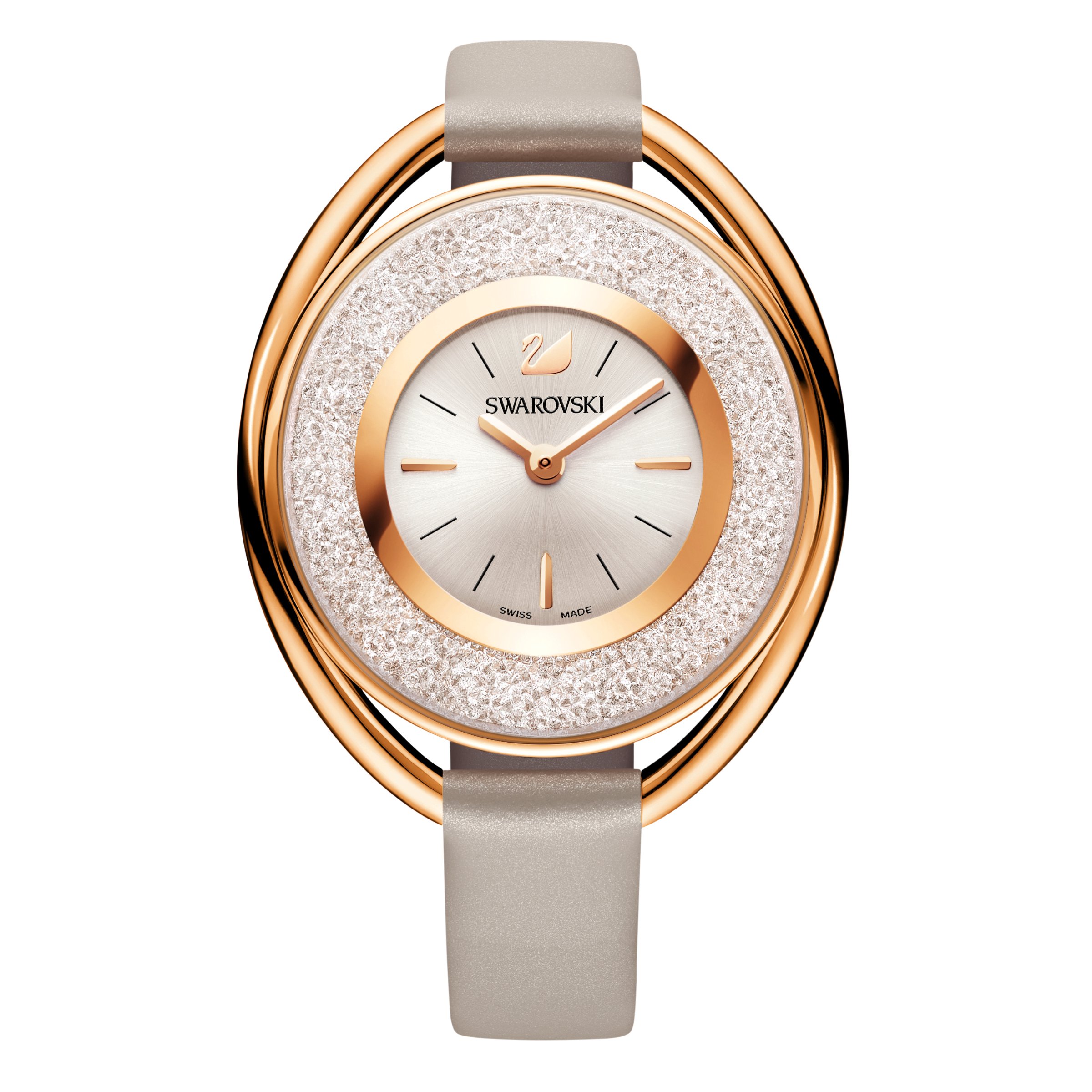 Swarovski Crystalline Oval Rose Gold-Tone Women's Watch 5158544 - Elegant Dress Watch for Women, Perfect for Parties, Weddings & Special Occasions