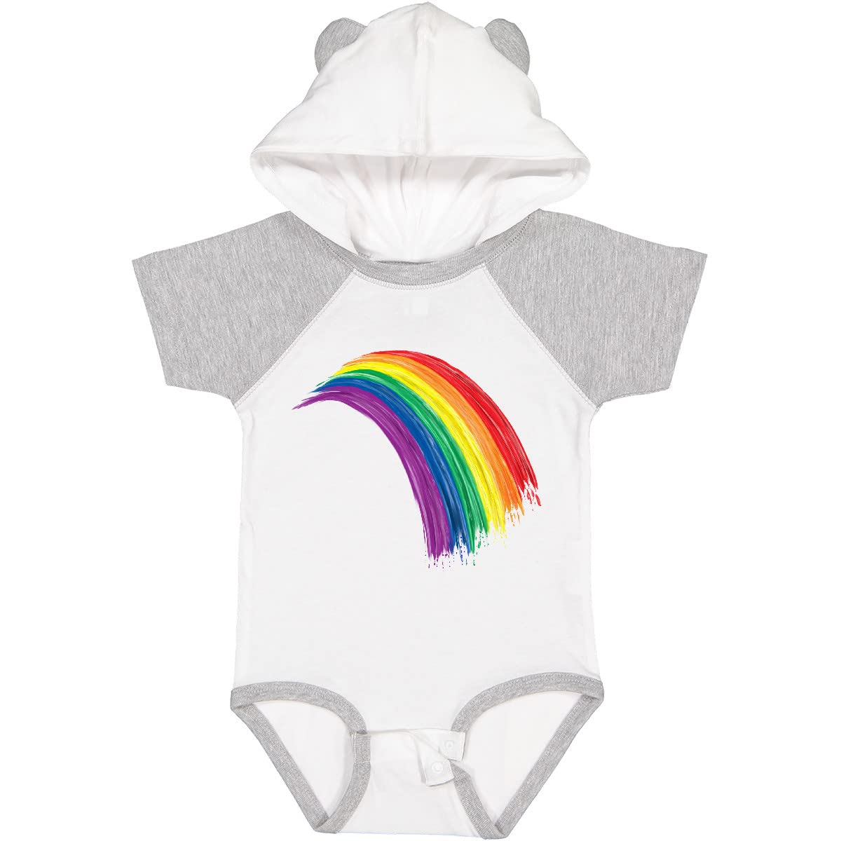 Inktastic Pride Rainbow Paint in Oils Baby Bodysuit - Soft Cotton Onesie for LGBTQ+ Infants & Toddlers - Perfect for Pride Parades, Rainbow Themed Parties & Everyday Wear