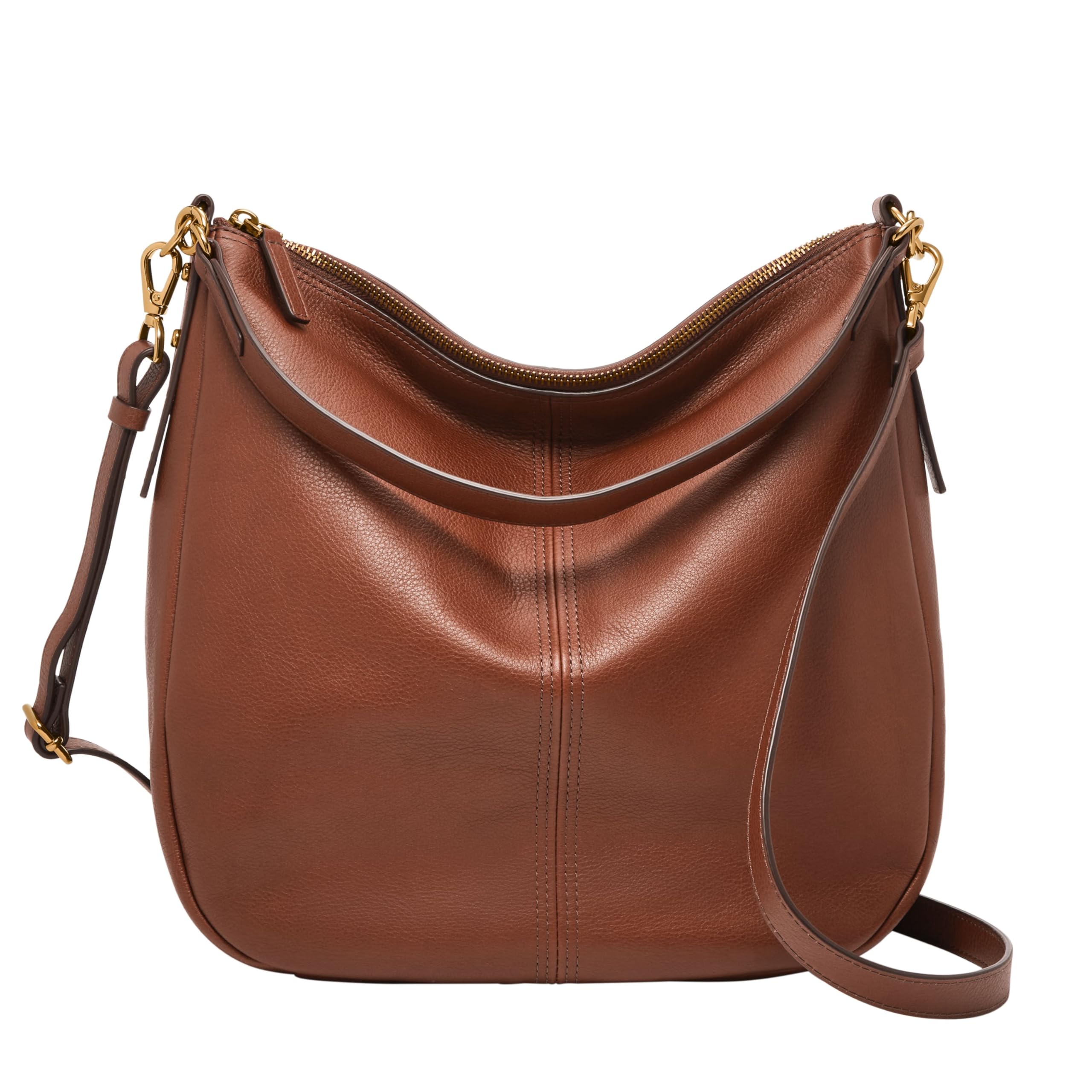 Fossil Women's Jolie Leather Hobo Purse Handbag - Brown Crossbody Bag for Everyday Use | Model ZB1434200 | Perfect for Work, Travel & Casual Outings