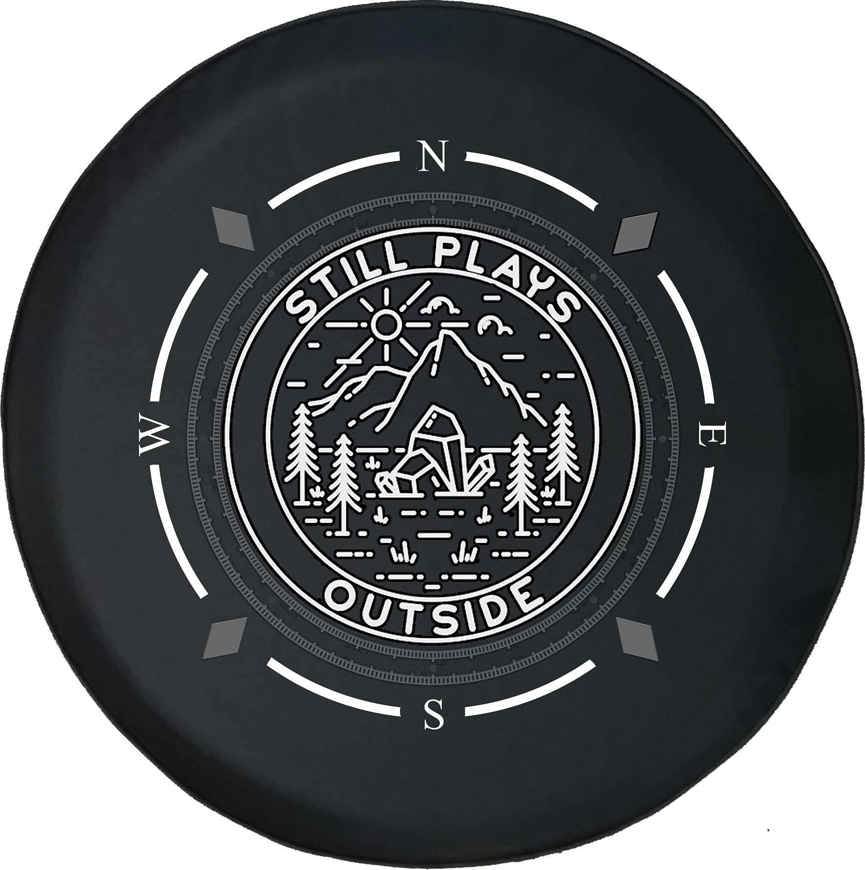 American Unlimited Spare Tire Cover with Compass Design - Durable Wheel Cover for SUV, Trailer, RV & Most Vehicles | Outdoor Adventure & Road Trip Accessories