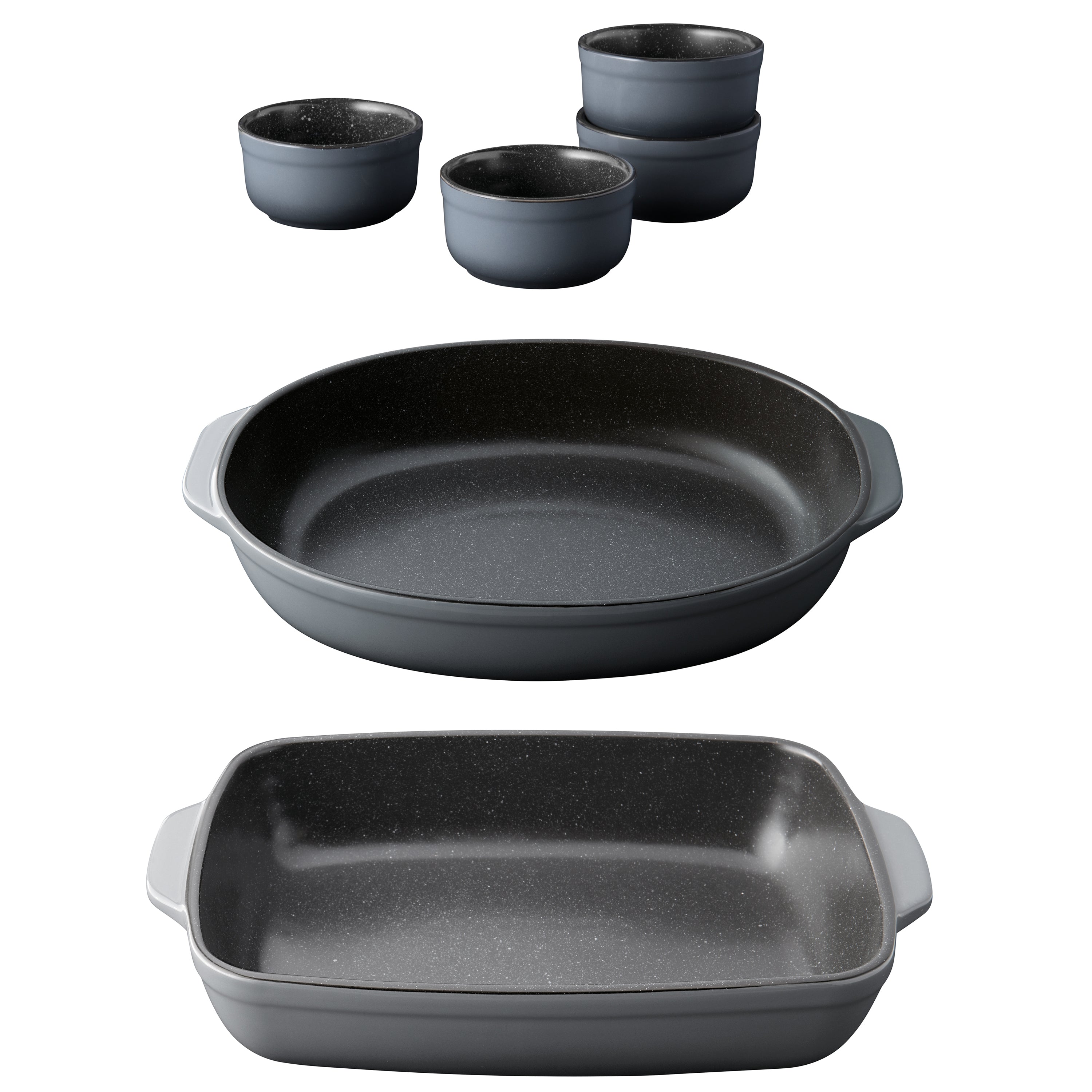 BergHOFF GEM 6-Piece Stoneware Dinner Set - Oven & Microwave Safe Ceramic Plates & Bowls for Everyday Dining & Entertaining