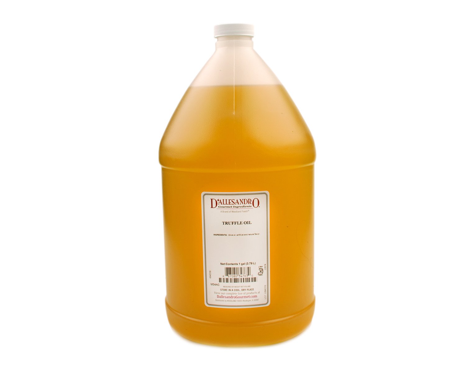 Premium D'allesandro White Truffle Oil - 1 Gallon Bulk Size for Professional Chefs & Home Cooking - Perfect for Pasta, Risotto, Pizza & Gourmet Dishes